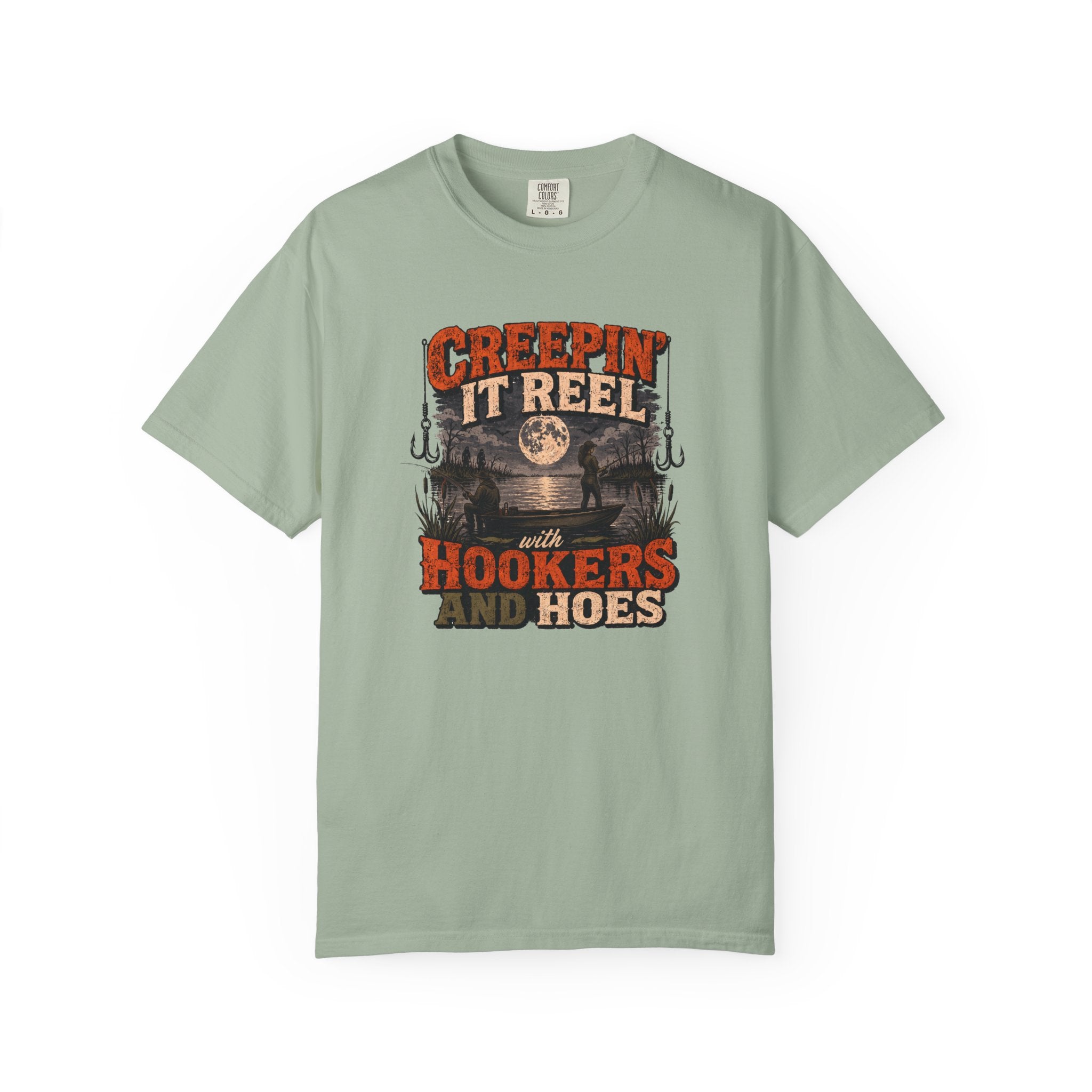 Creepin' It Reel Hookers and Hoes Fishing Tee