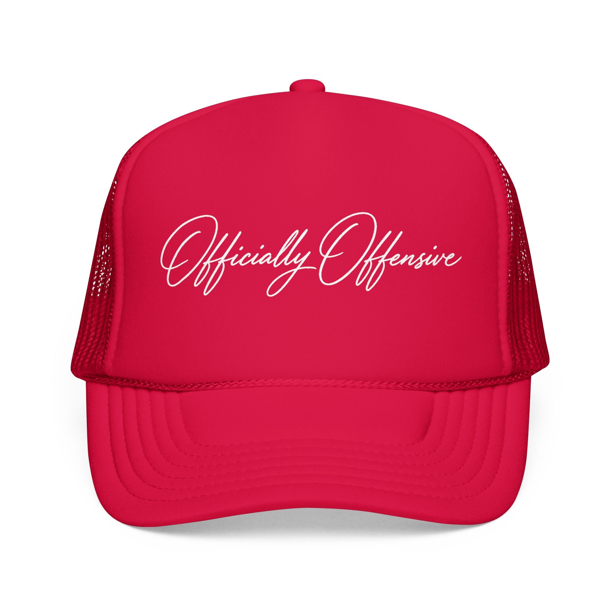 Officially Offensive Script Trucker Hat – Hoes Clothes