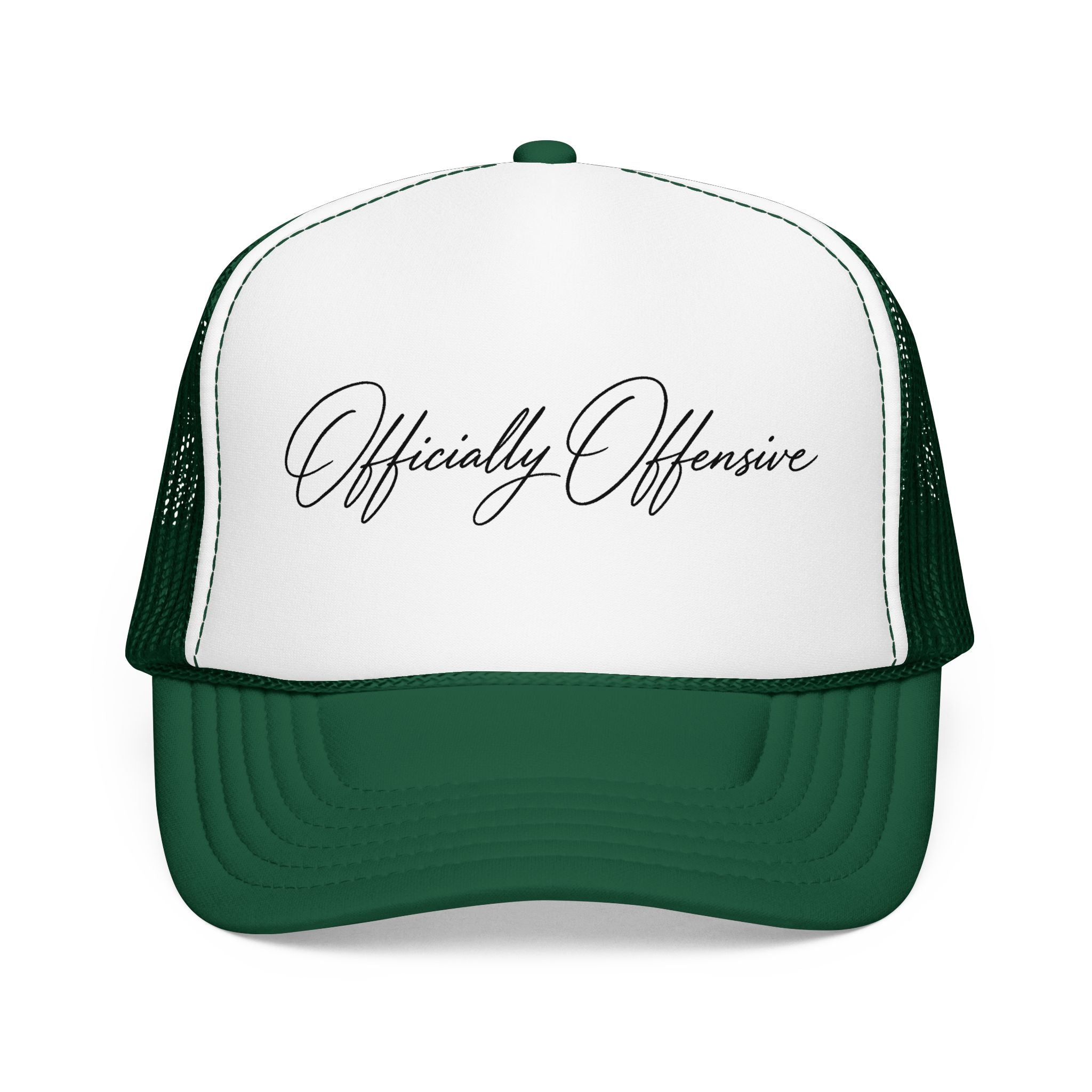 Officially Offensive Script Trucker Hat – Hoes Clothes
