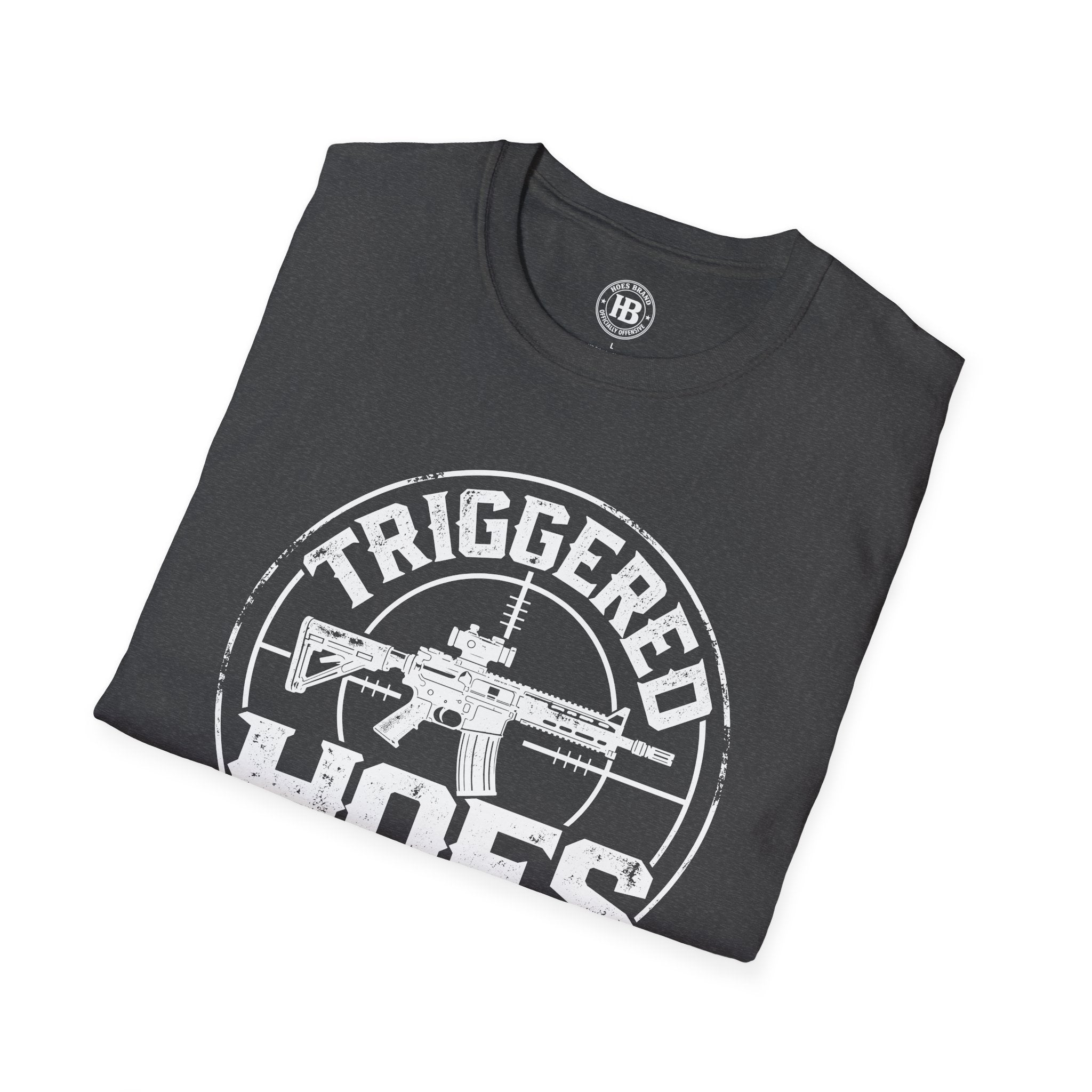 Triggered Hoes Gun Range Front Only Tee – Hoes Clothes