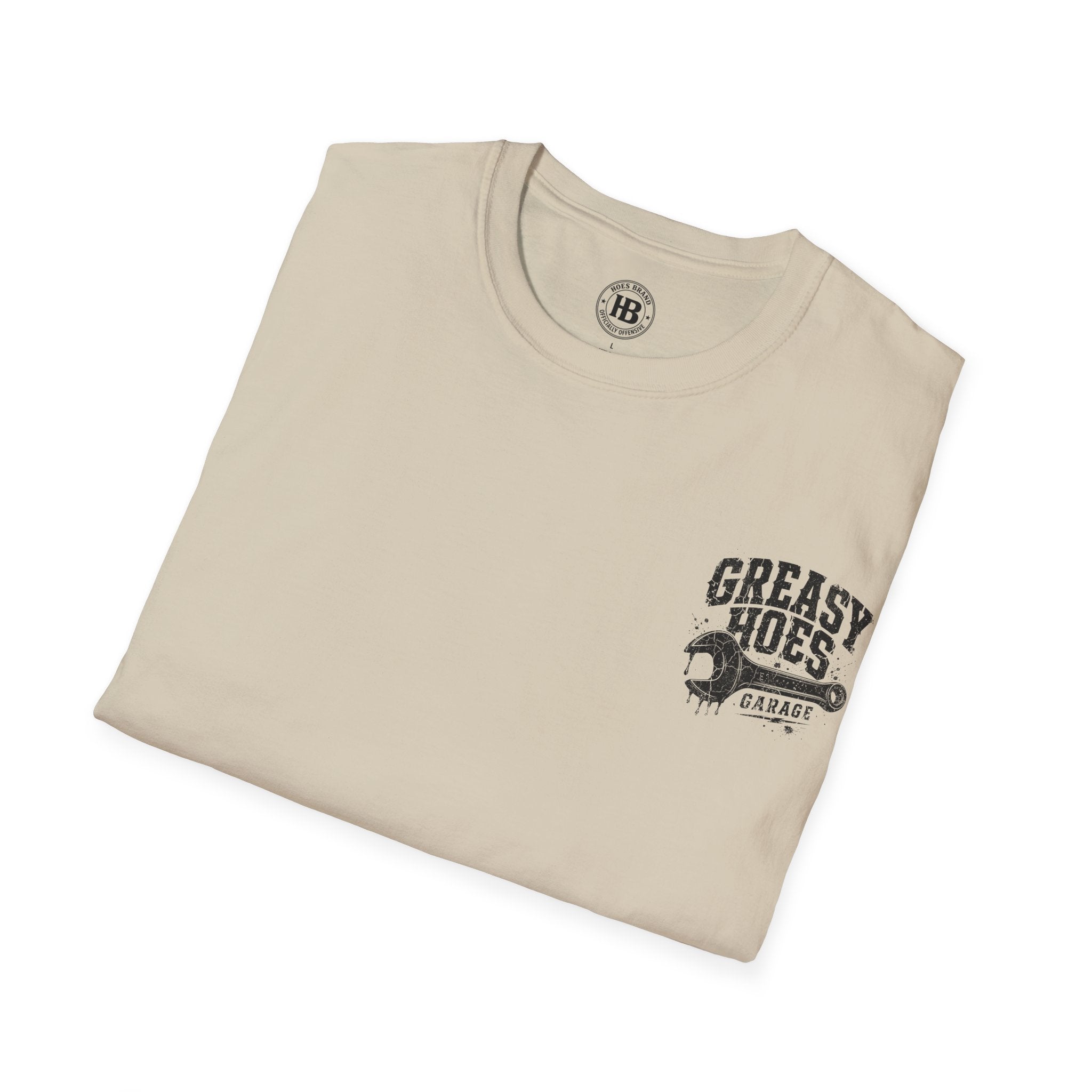 Greasy Hoes Garage Front & Back Tee – Hoes Clothes