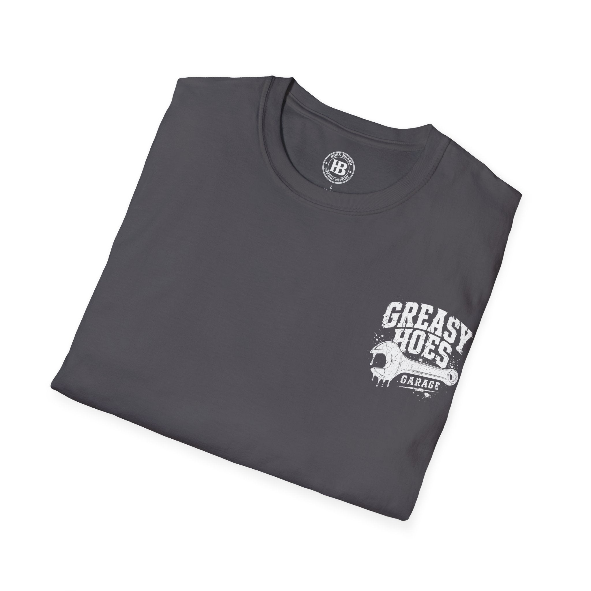 Greasy Hoes Garage Front & Back Tee – Hoes Clothes