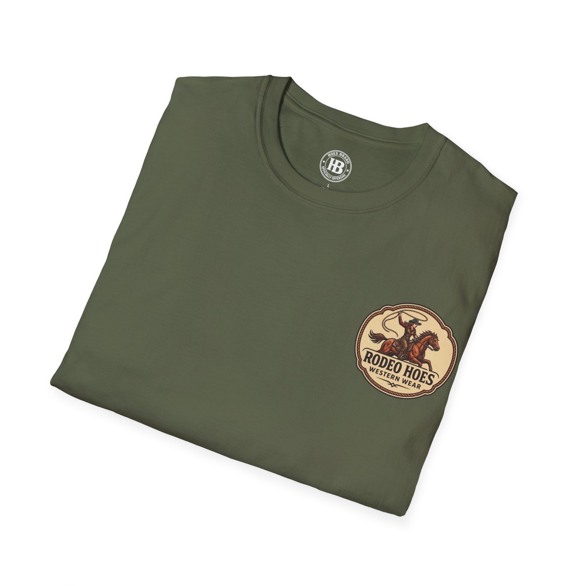 Rodeo Hoes Western Wear Front & Back Tee – Full Color – She Rides – Hoes Clothes