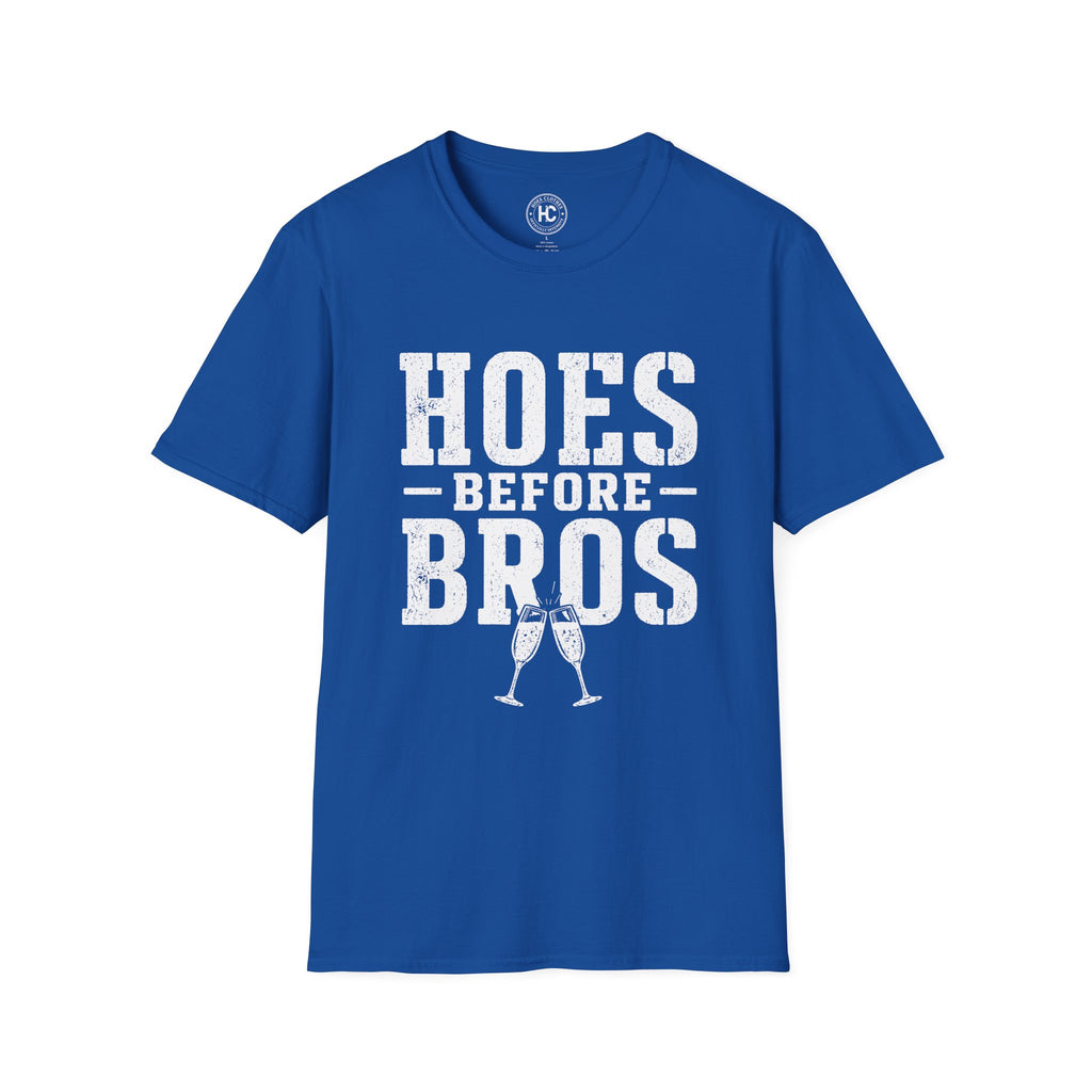 Hoes Before Bros Champagne Large Front Print Tee – Hoes Clothes