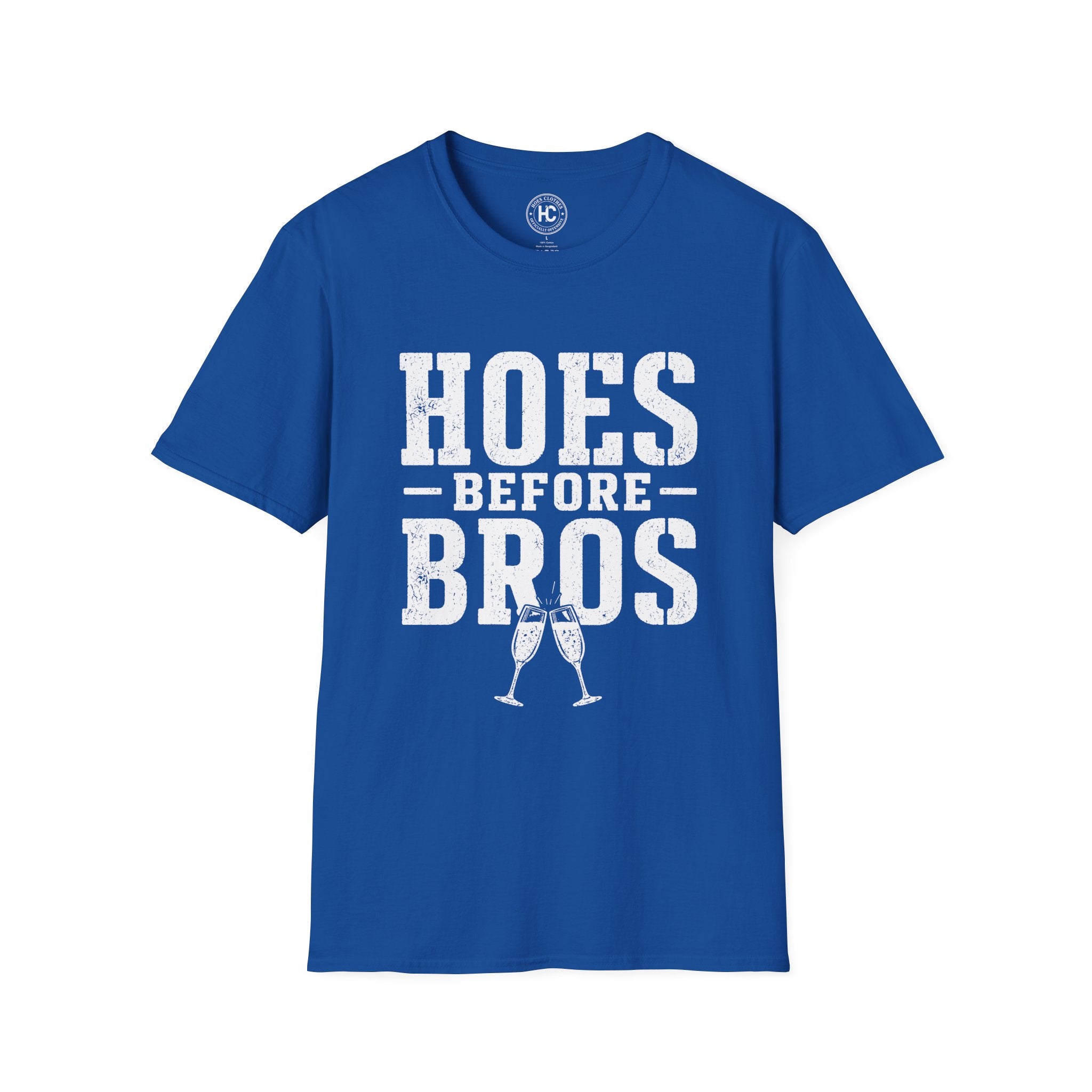 Hoes Before Bros Champagne Large Front Print Tee – Hoes Clothes