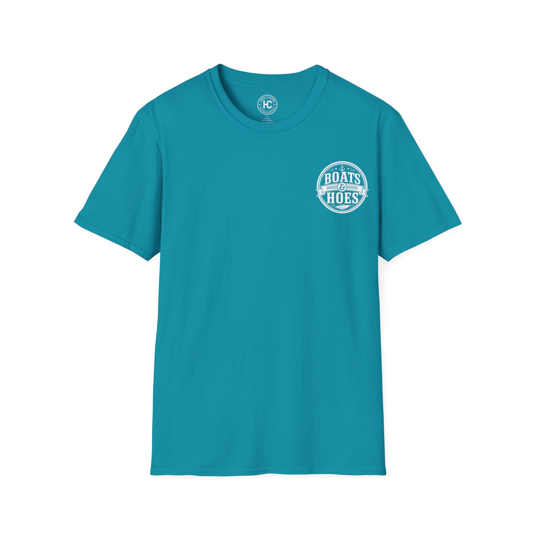 Boats and Hoes Badge Front & Back Print Tee – Hoes Clothes