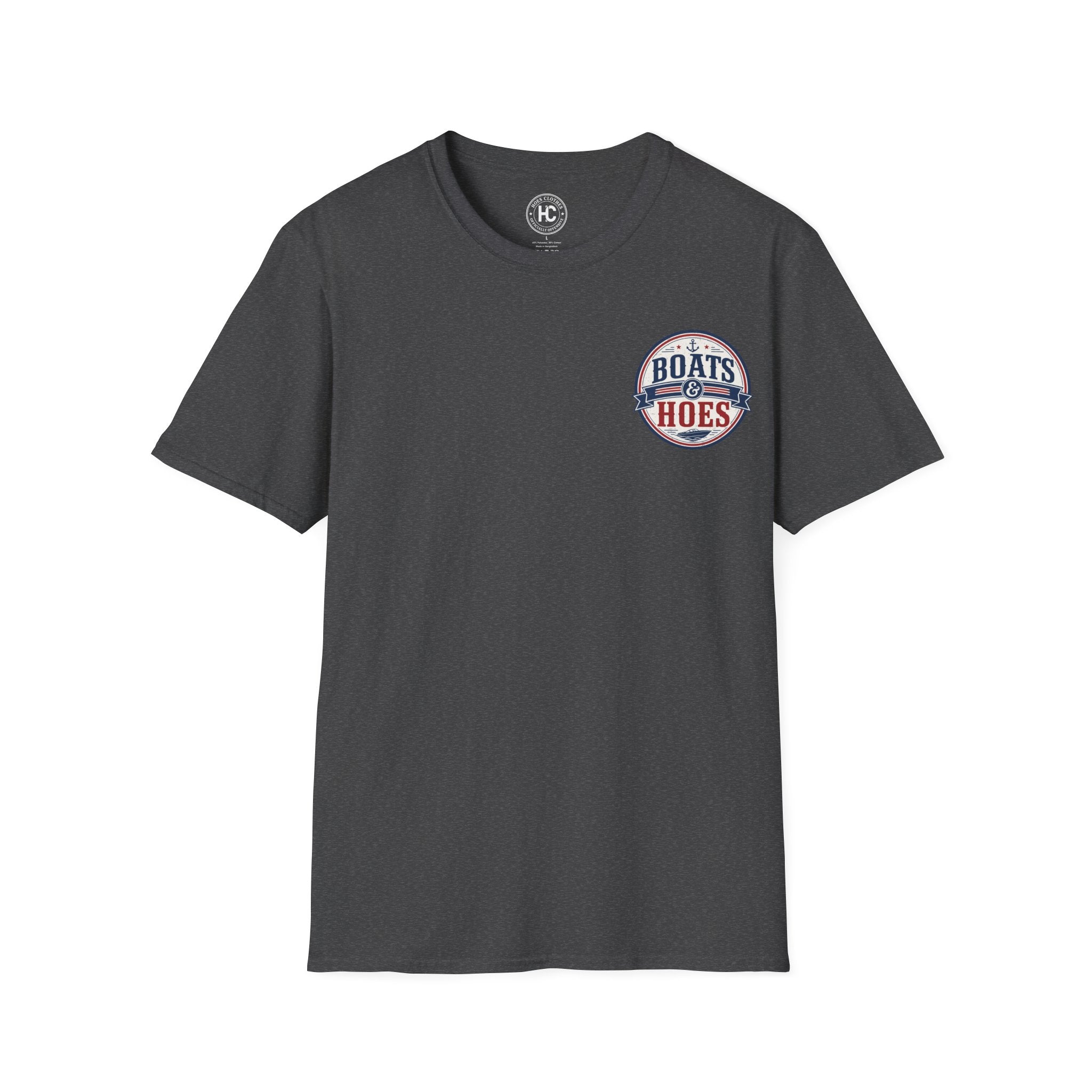 Boats and Hoes Badge Full Color Front & Back Tee – Hoes Clothes