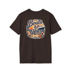 Boats and Hoes Sunset Cruising Left Chest Full Back Print Tee – Hoes Clothes