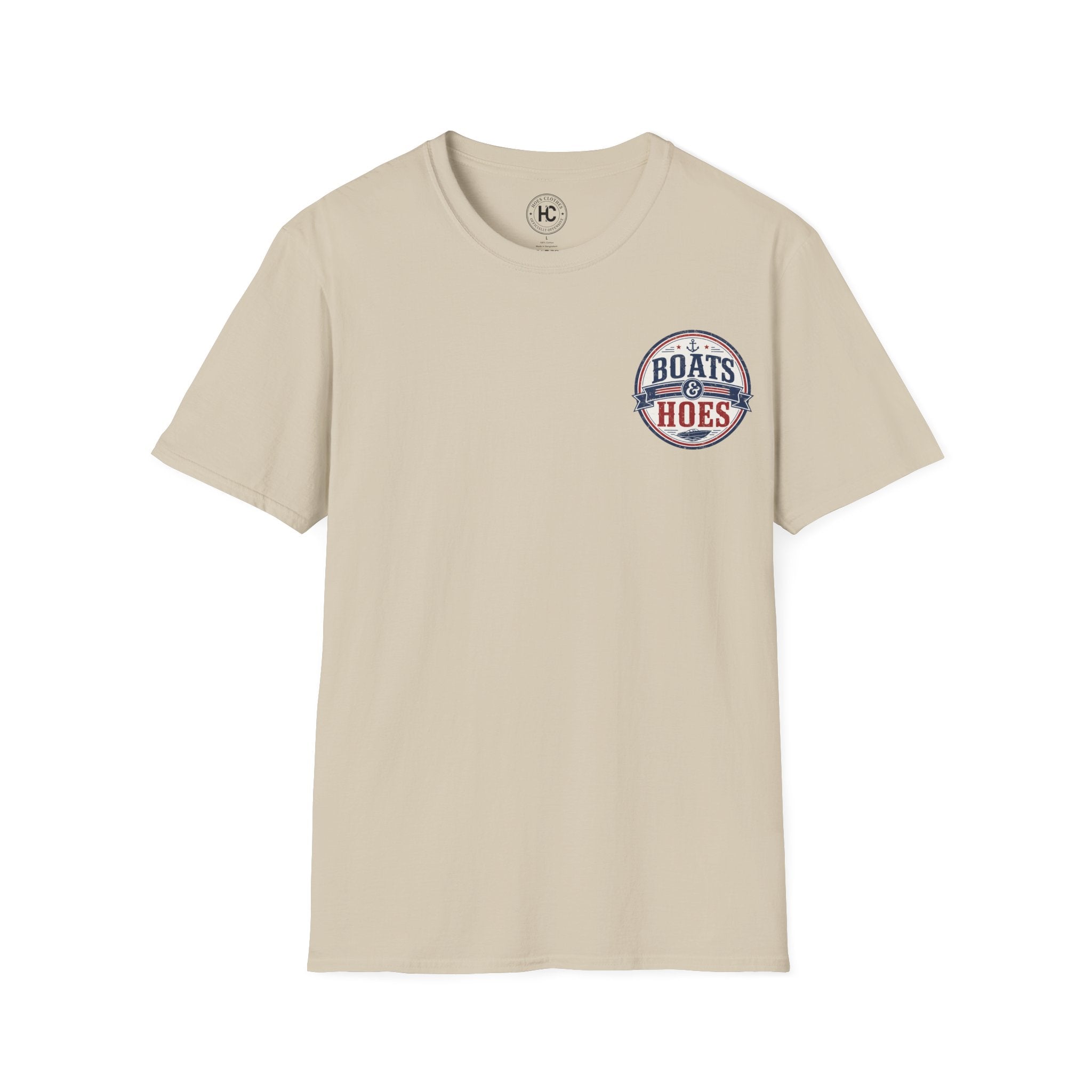 Boats and Hoes Badge Full Color Front & Back Tee – Hoes Clothes