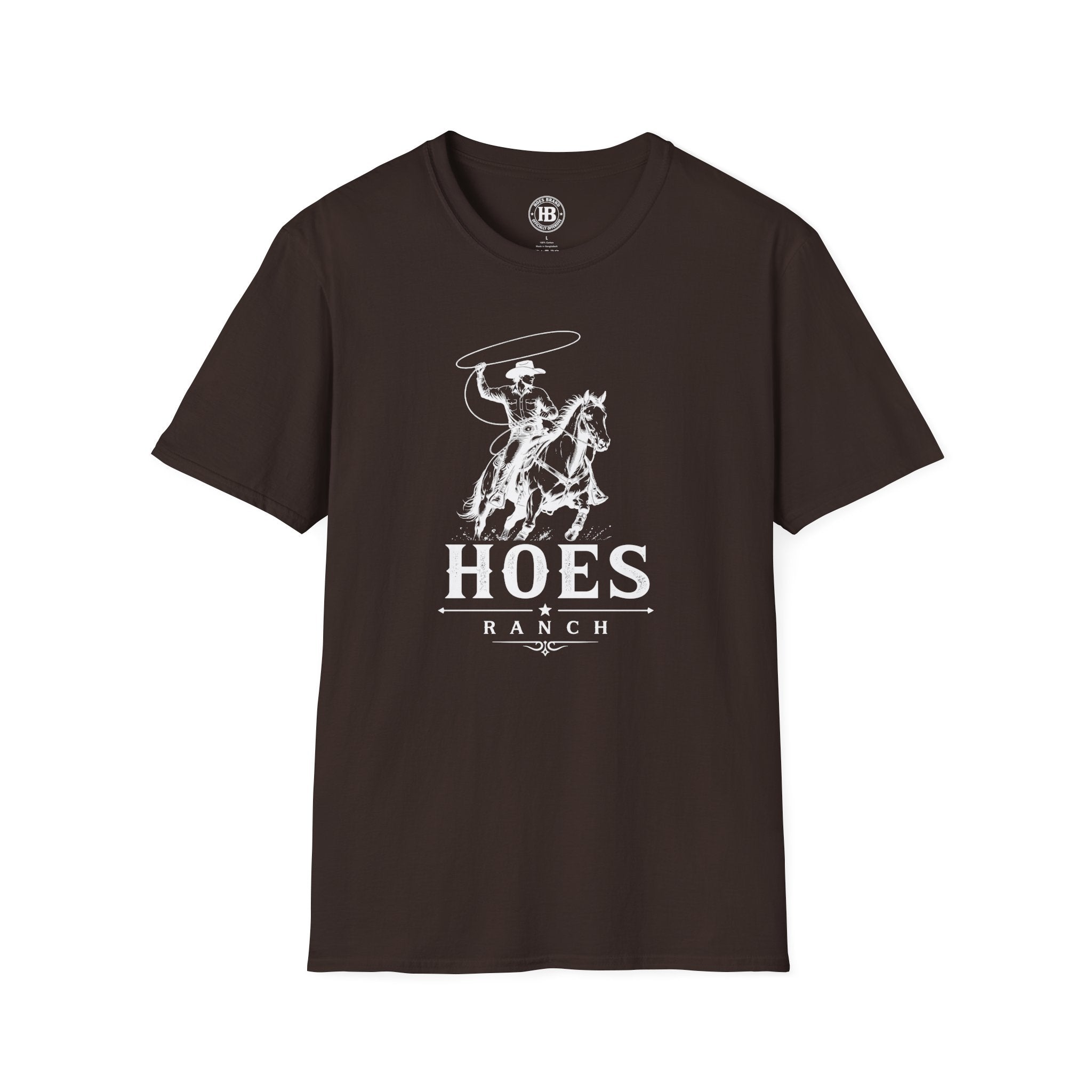 Hoes Ranch Front Only Tee – He Rides – Hoes Clothes