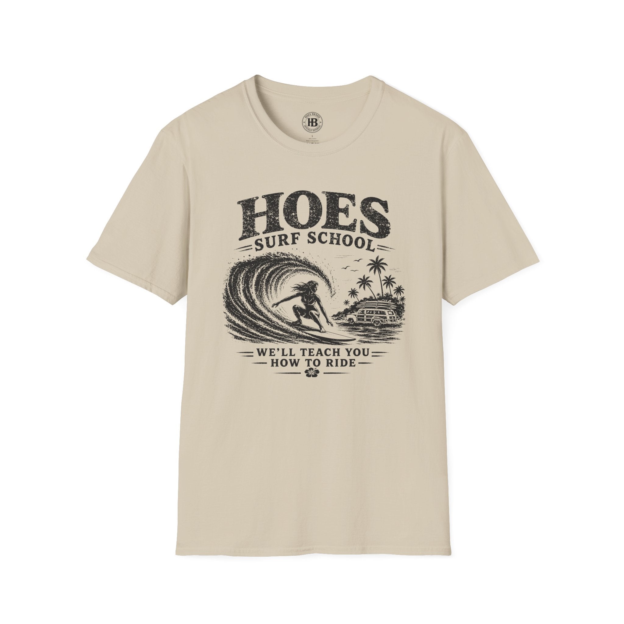 Hoes Surf School Tee – She Rides – Hoes Clothes