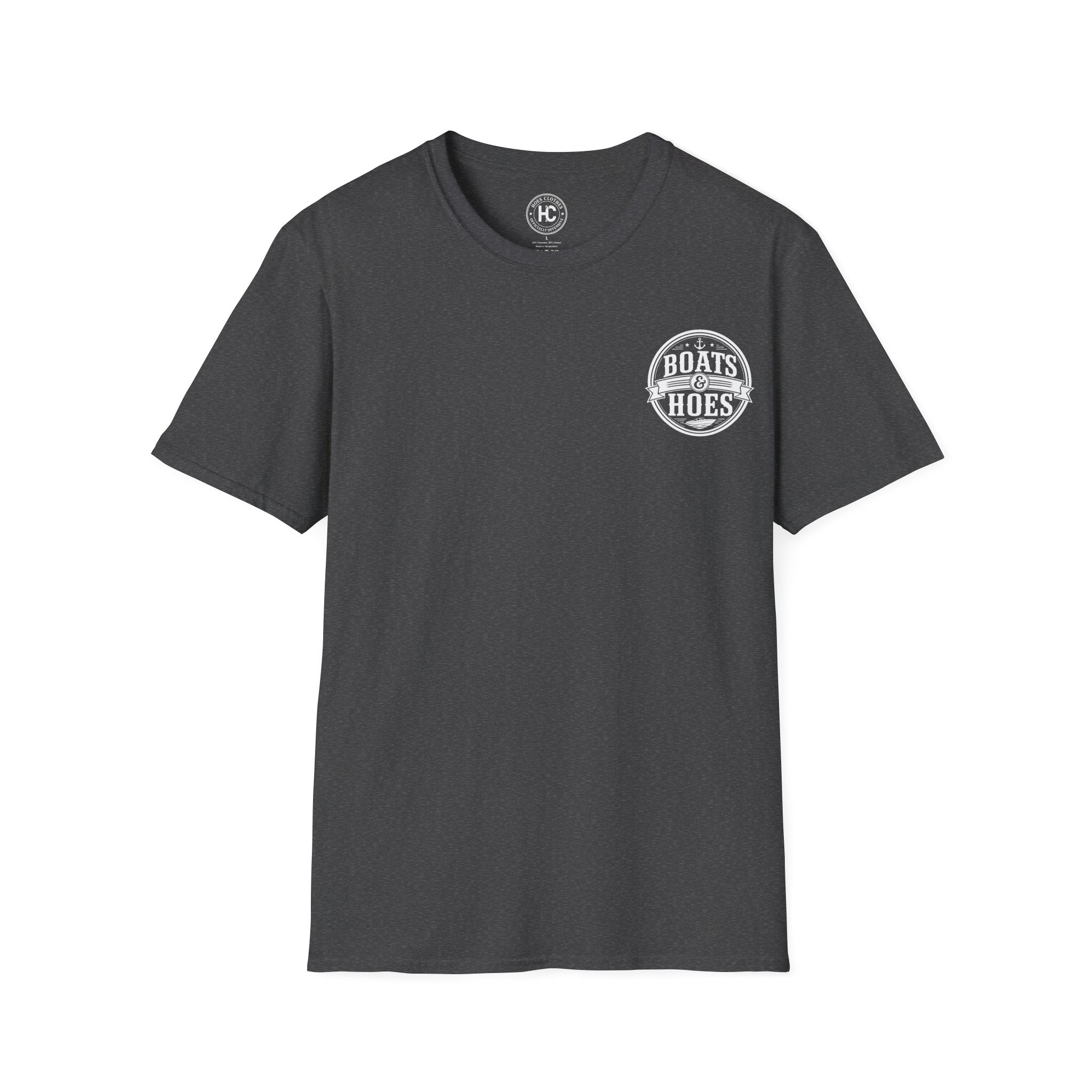Boats and Hoes Badge Front & Back Print Tee – Hoes Clothes