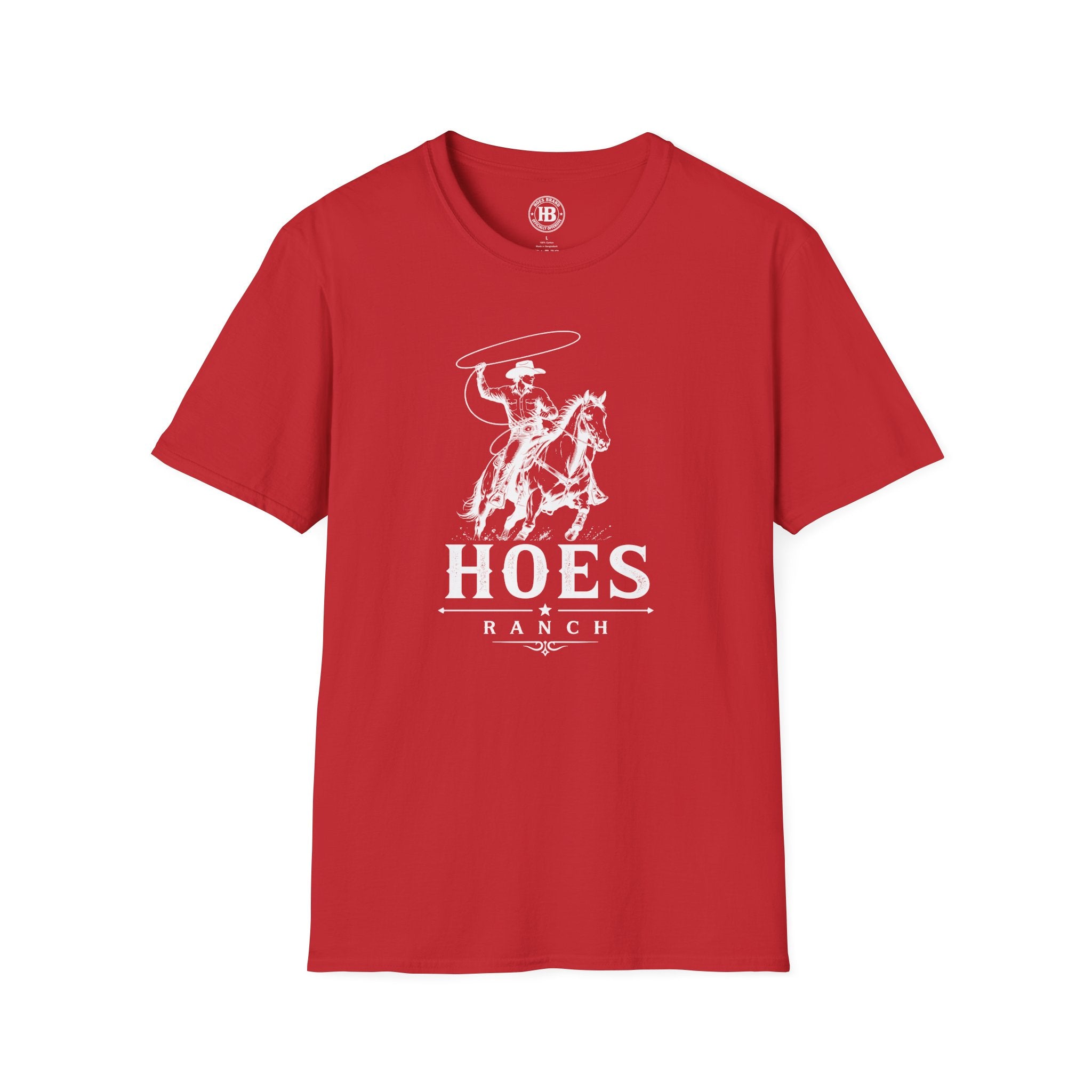 Hoes Ranch Front Only Tee – He Rides – Hoes Clothes
