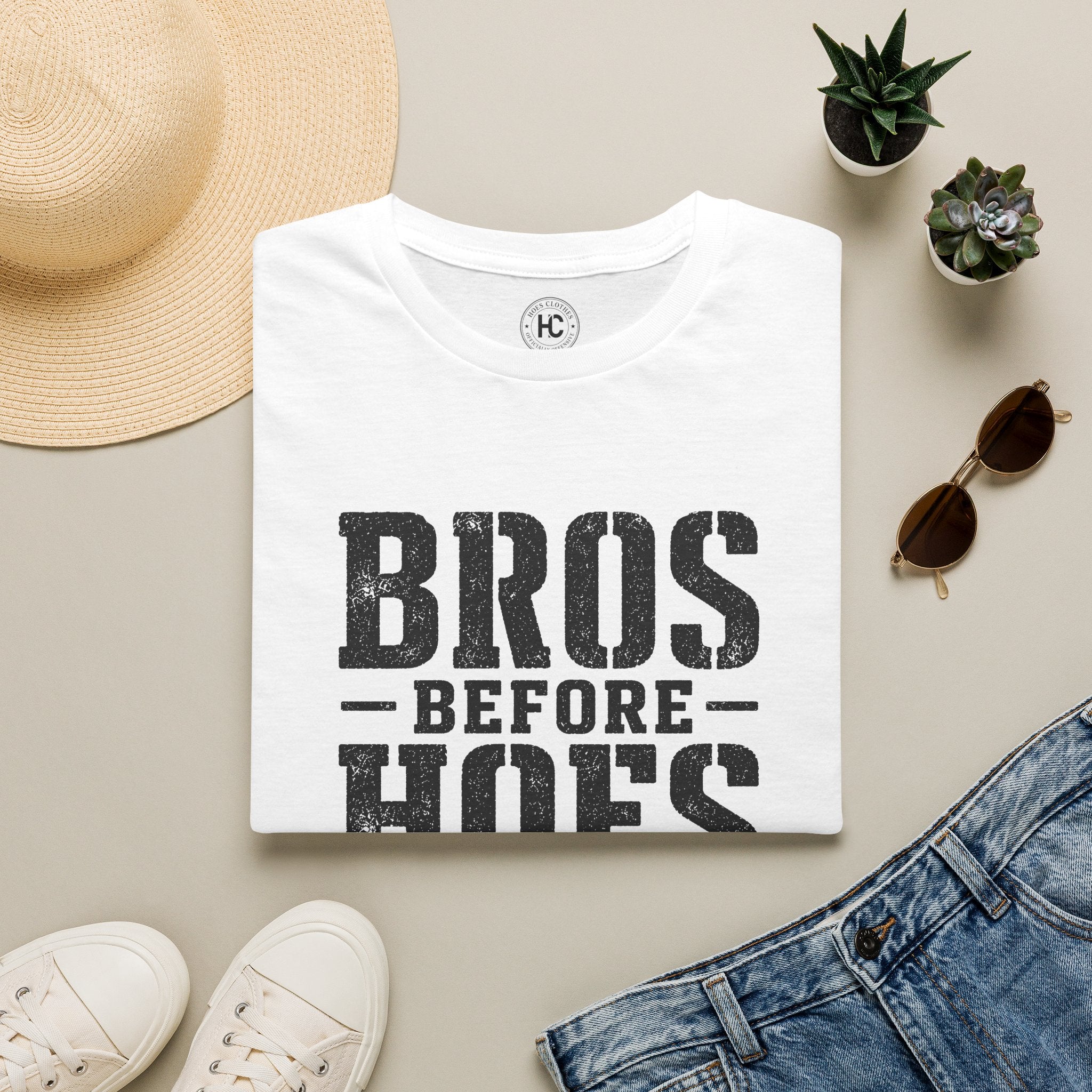 Bros Before Hoes Beer Large Front Print Tee – Hoes Clothes