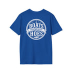 Boats and Hoes Badge Front & Back Print Tee – Hoes Clothes