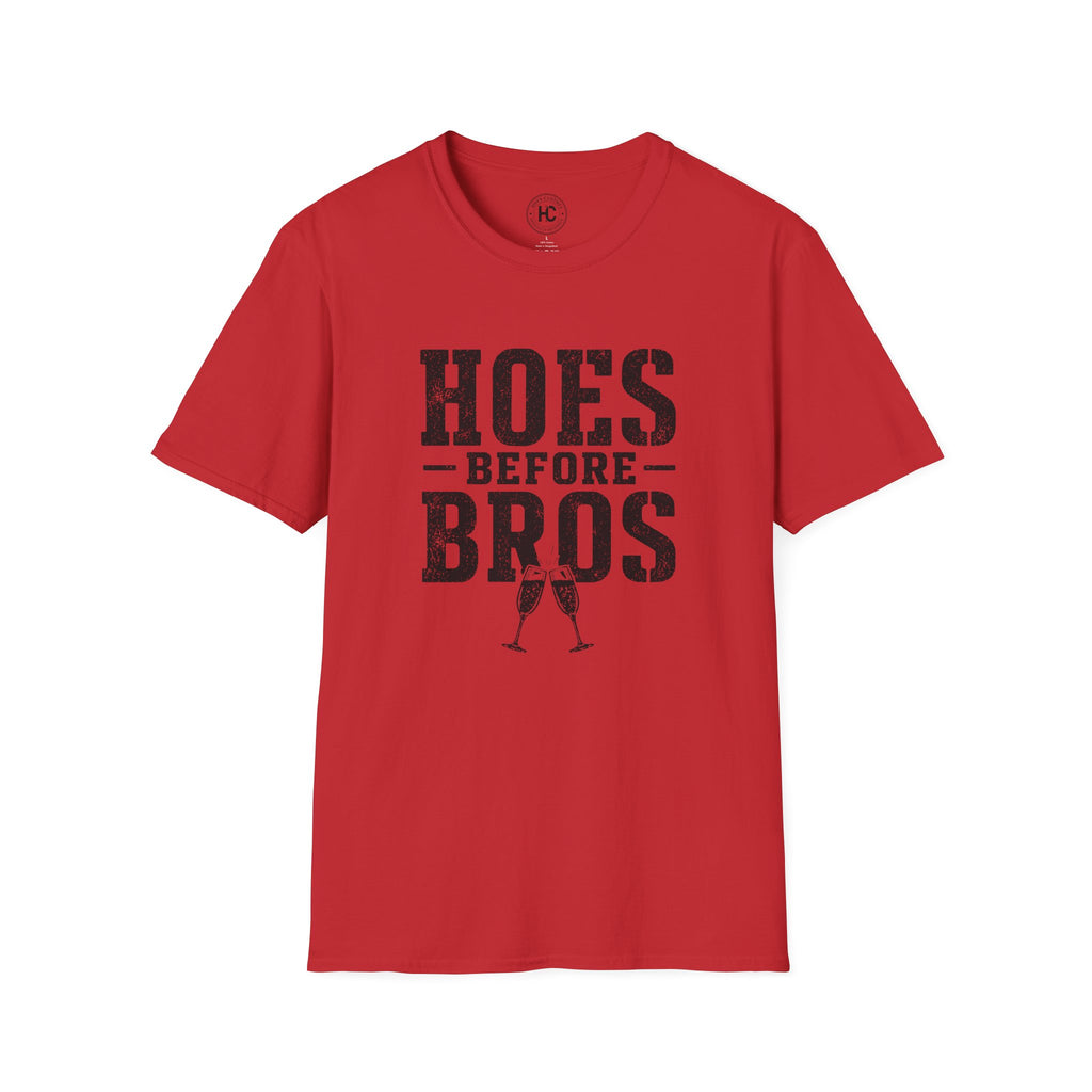 Hoes Before Bros Champagne Large Front Print Tee – Hoes Clothes