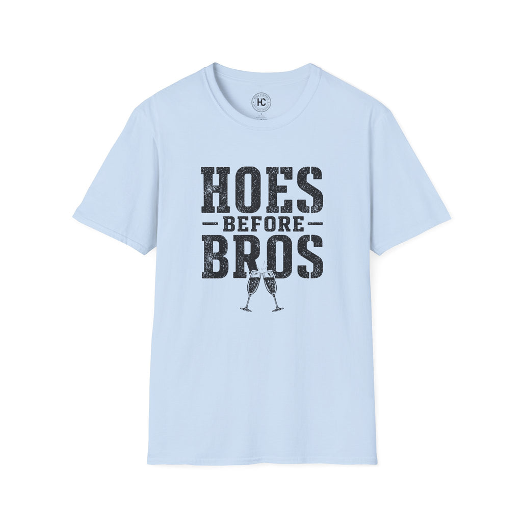 Hoes Before Bros Champagne Large Front Print Tee – Hoes Clothes
