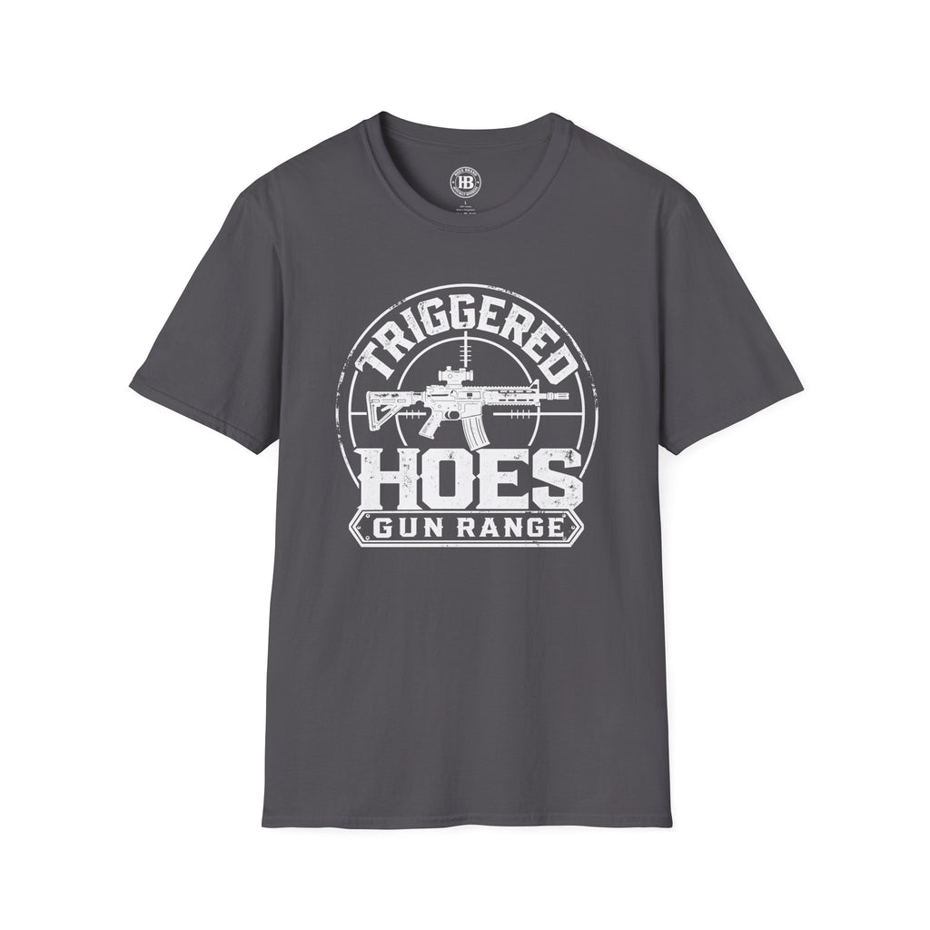 Triggered Hoes Gun Range Front Only Tee – Hoes Clothes
