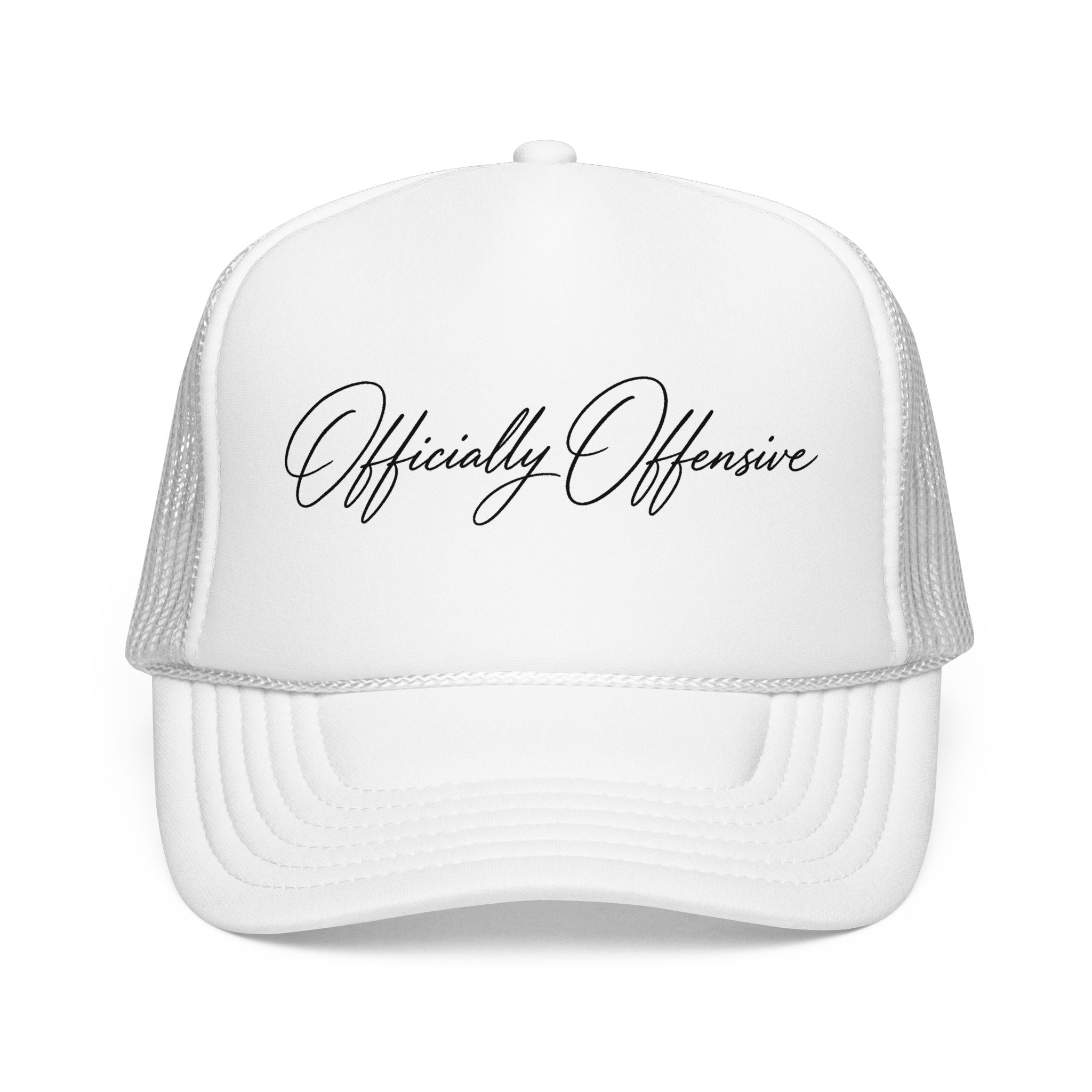 Officially Offensive Script Trucker Hat – Hoes Clothes