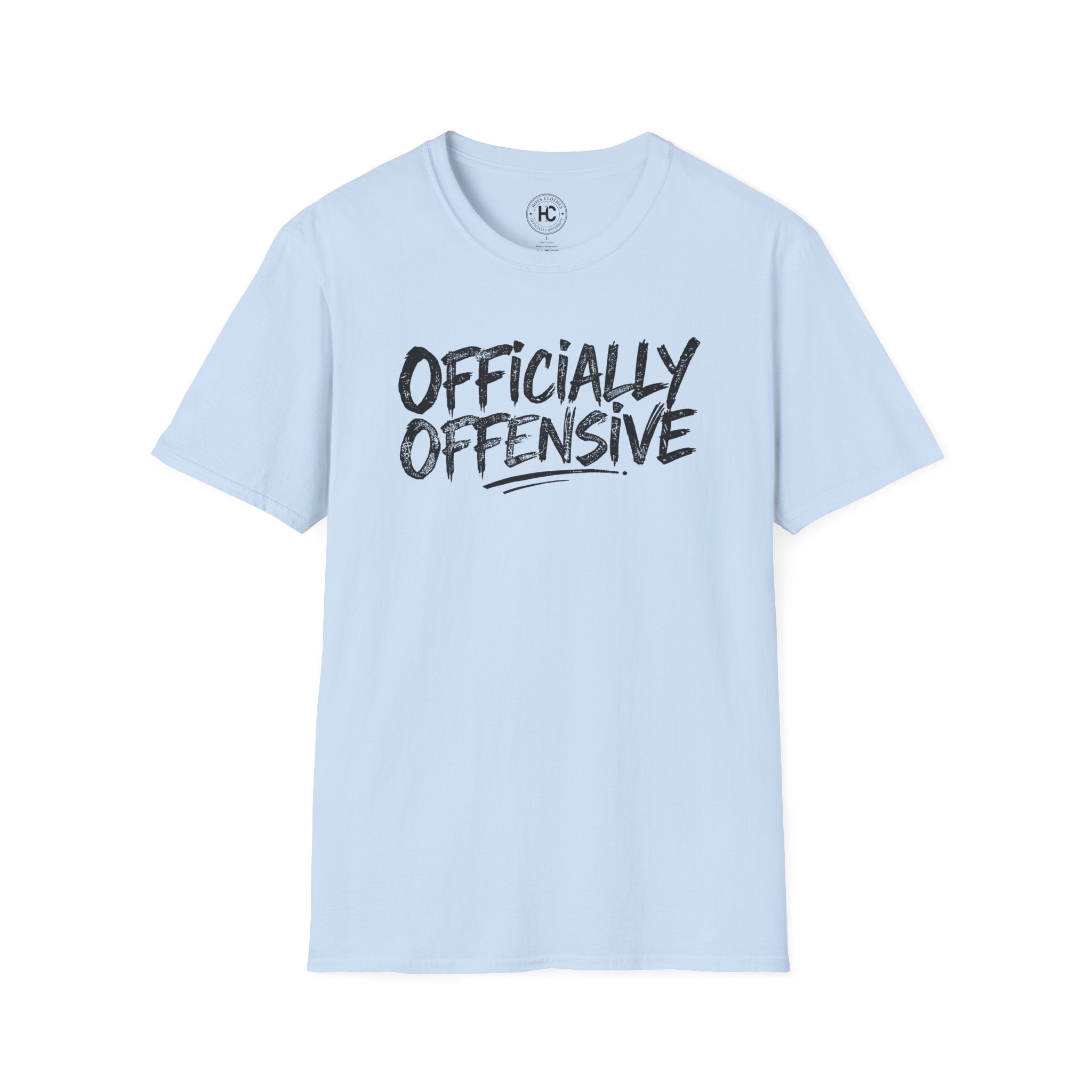 Officially Offensive Distressed Brush Large Front Print Tee – Hoes Clothes