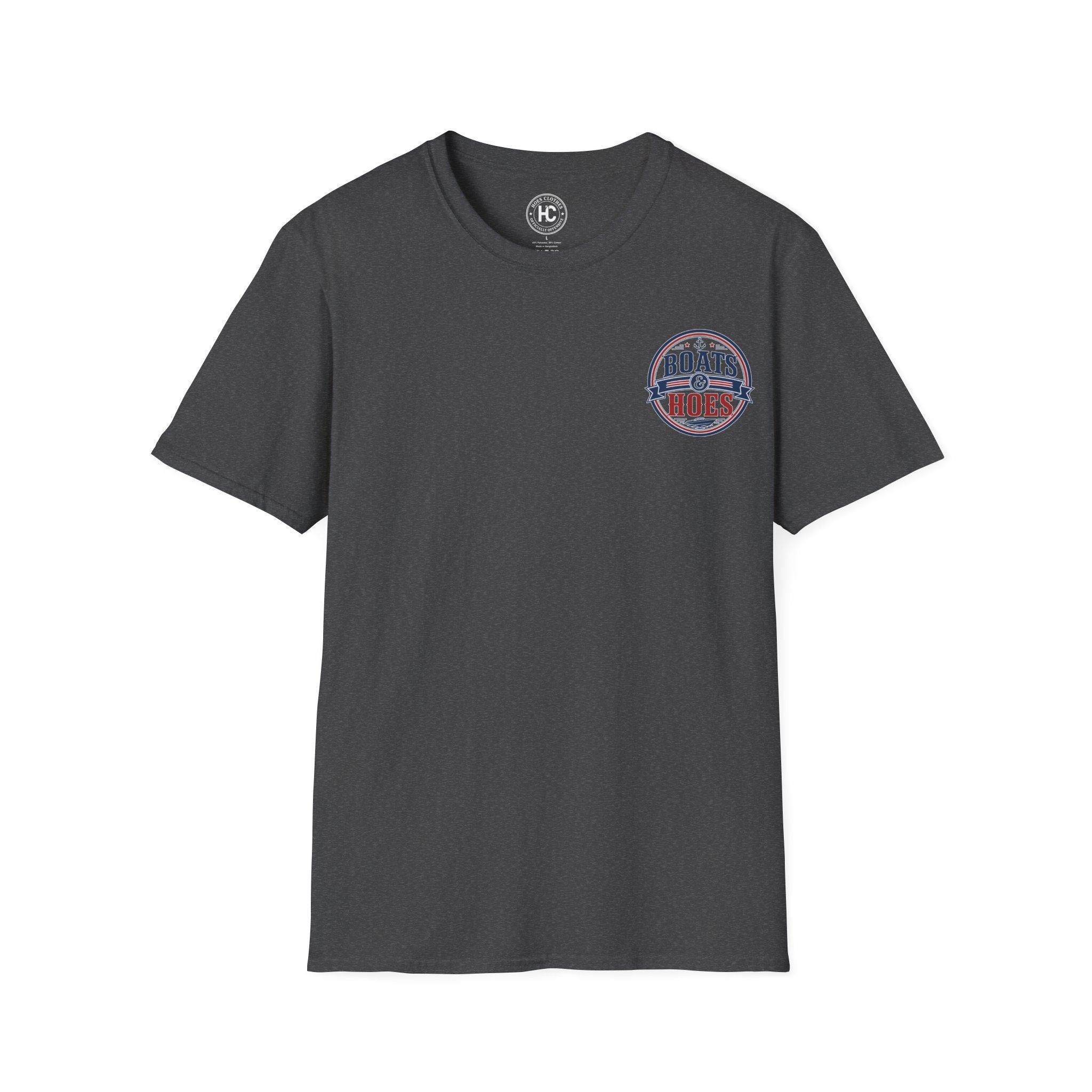 Boats and Hoes Badge Full Color Front & Back Tee – Hoes Clothes