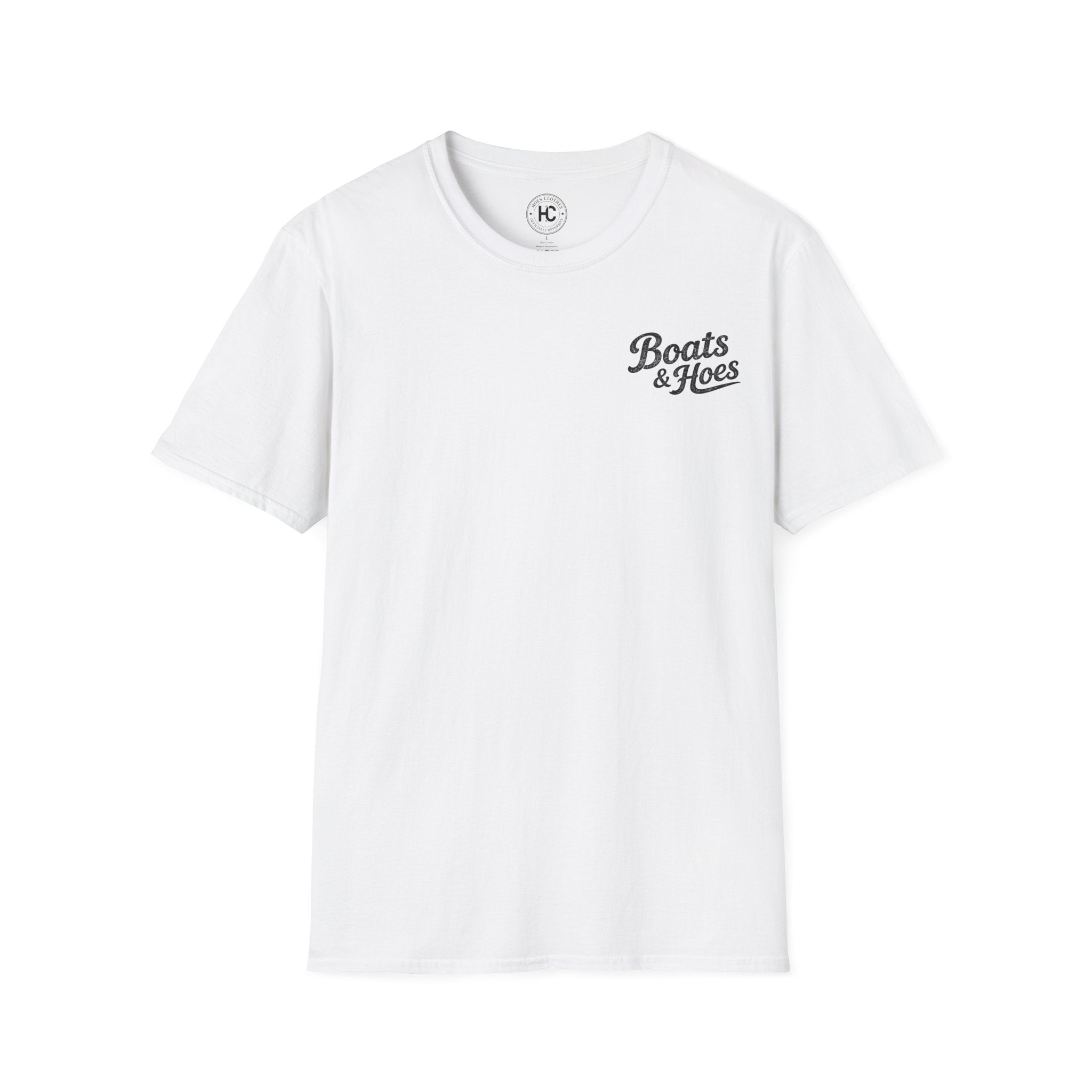 Boats and Hoes Sunset Speedboat Left Chest Full Back Print Tee – Hoes Clothes
