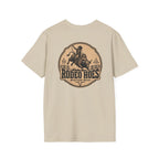 Rodeo Hoes Western Wear Front & Back Tee – Full Color – He Rides – Hoes Clothes
