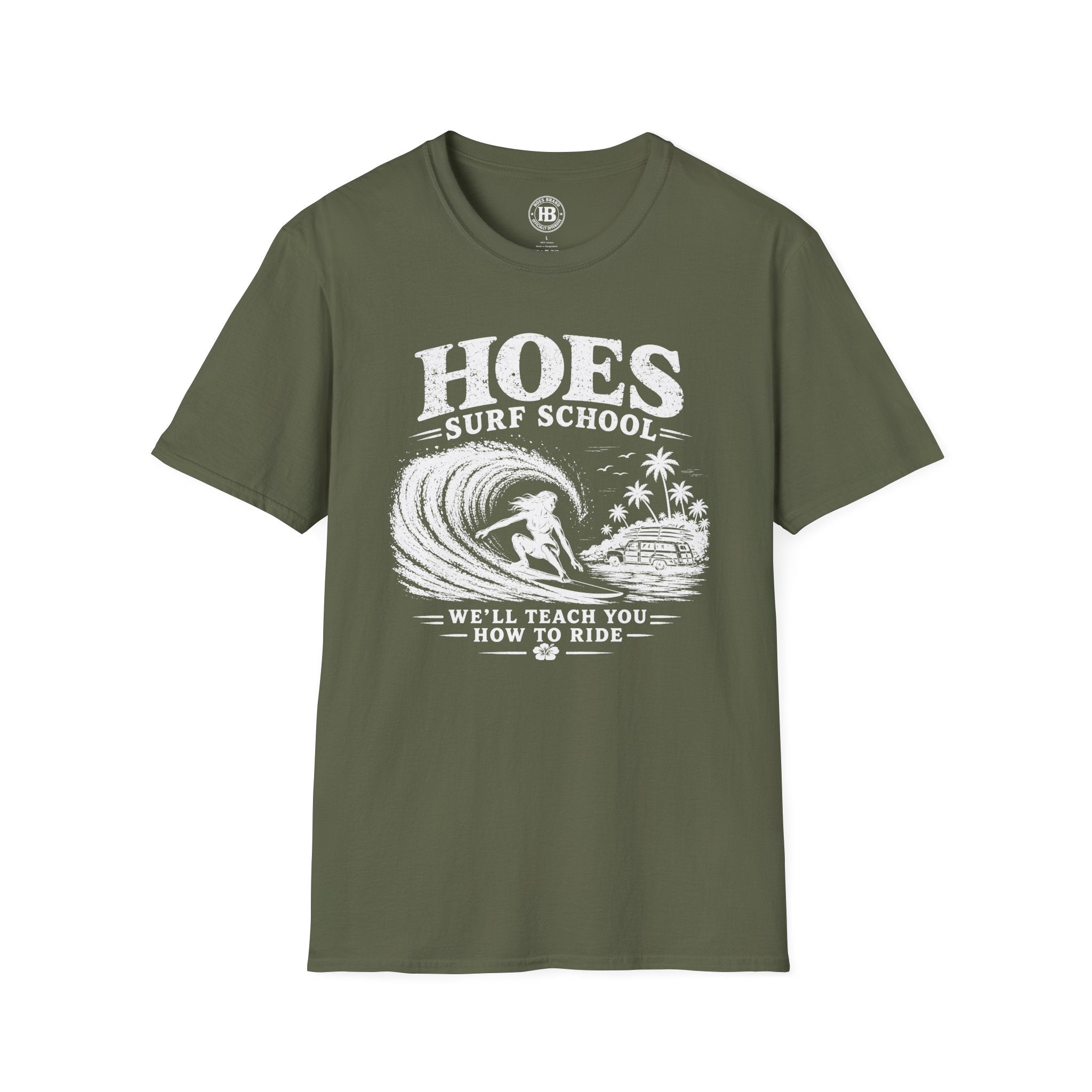 Hoes Surf School Tee – She Rides – Hoes Clothes