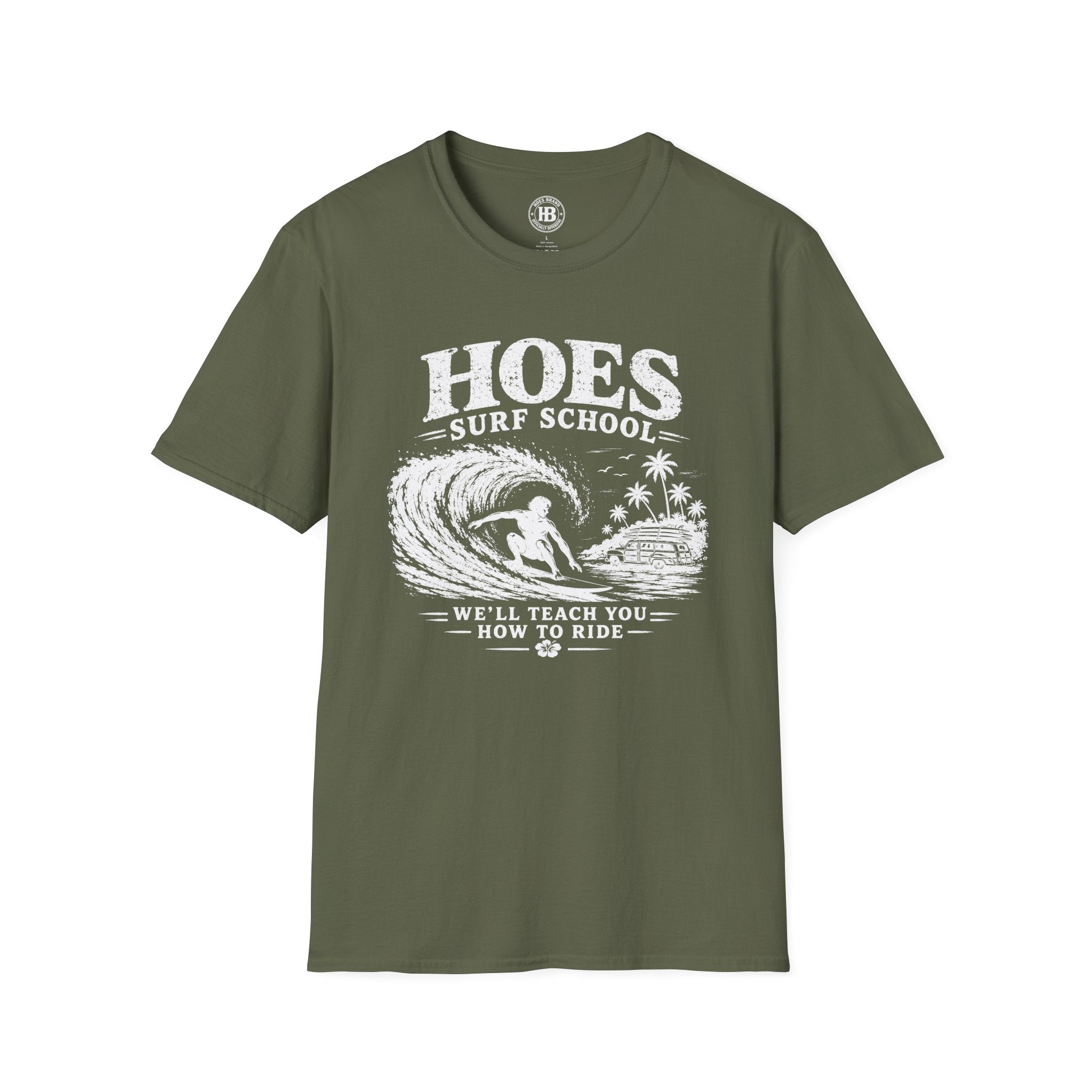 Hoes Surf School Tee – He Rides – Hoes Clothes