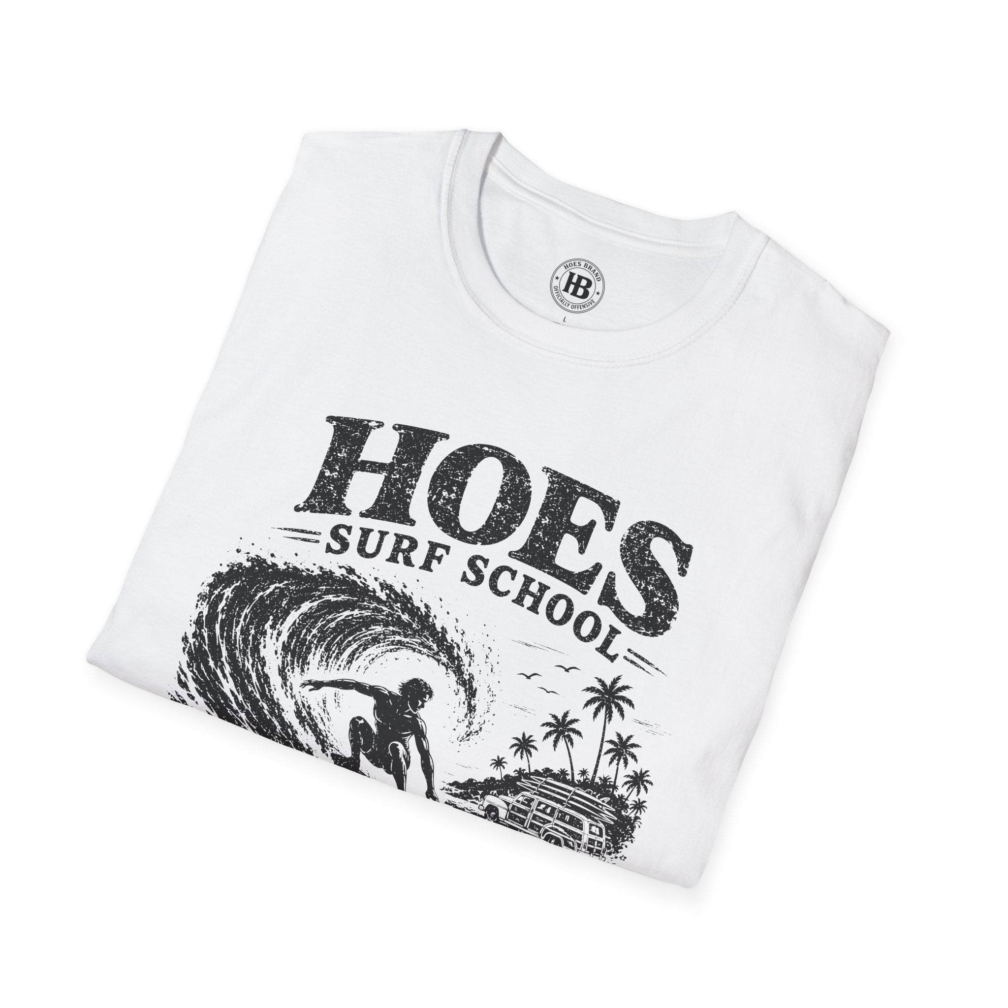 Hoes Surf School Tee – He Rides – Hoes Clothes