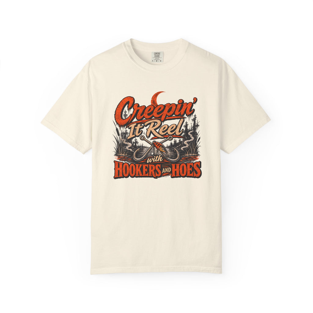 Creepin’ It Reel with Hookers and Hoes Fishing Tee