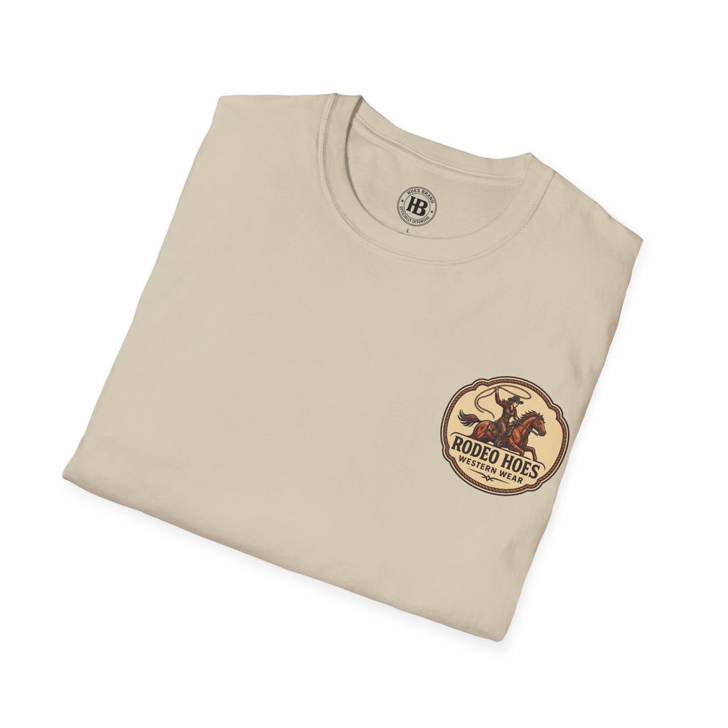 Rodeo Hoes Western Wear Front & Back Tee – Full Color – She Rides – Hoes Clothes