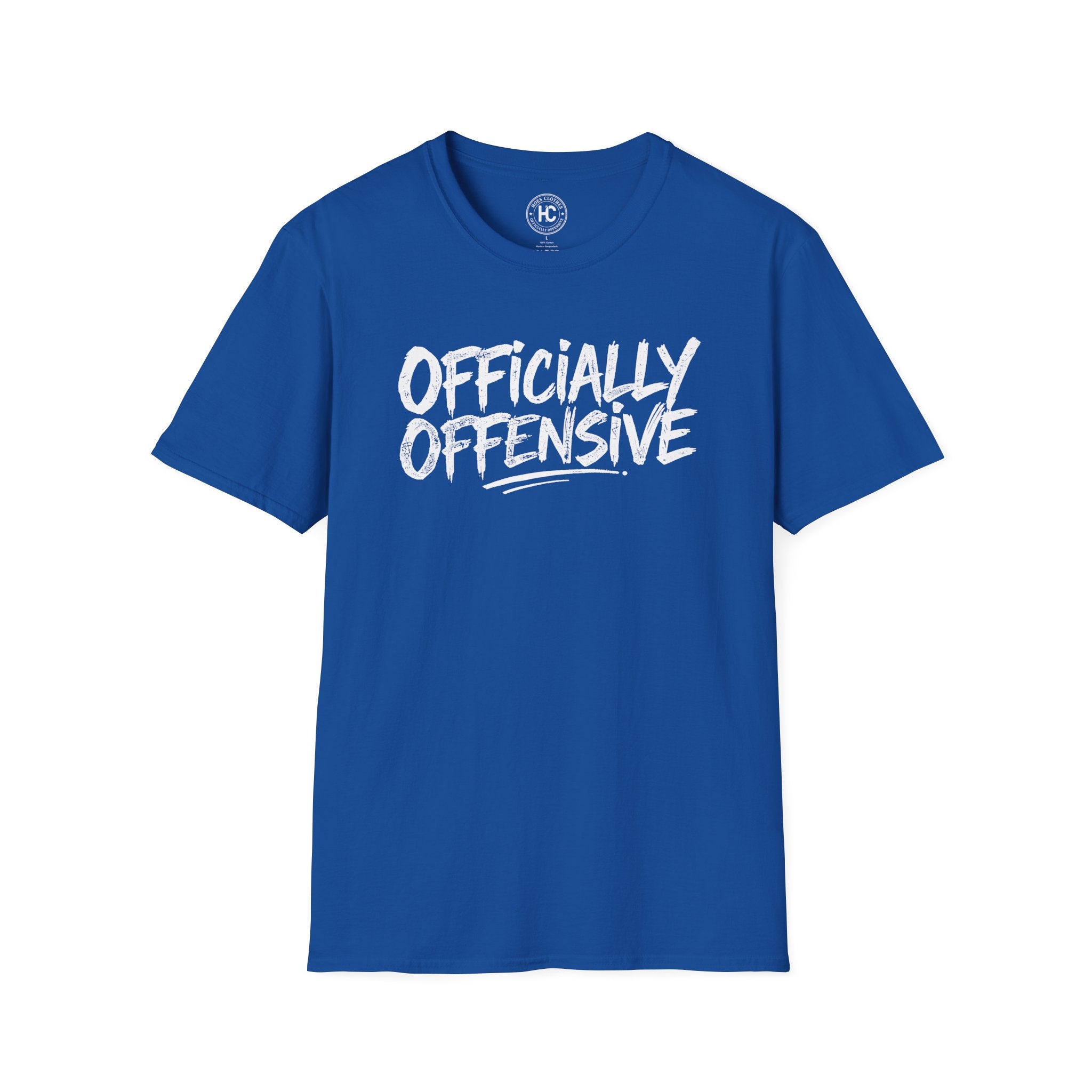 Officially Offensive Distressed Brush Large Front Print Tee – Hoes Clothes
