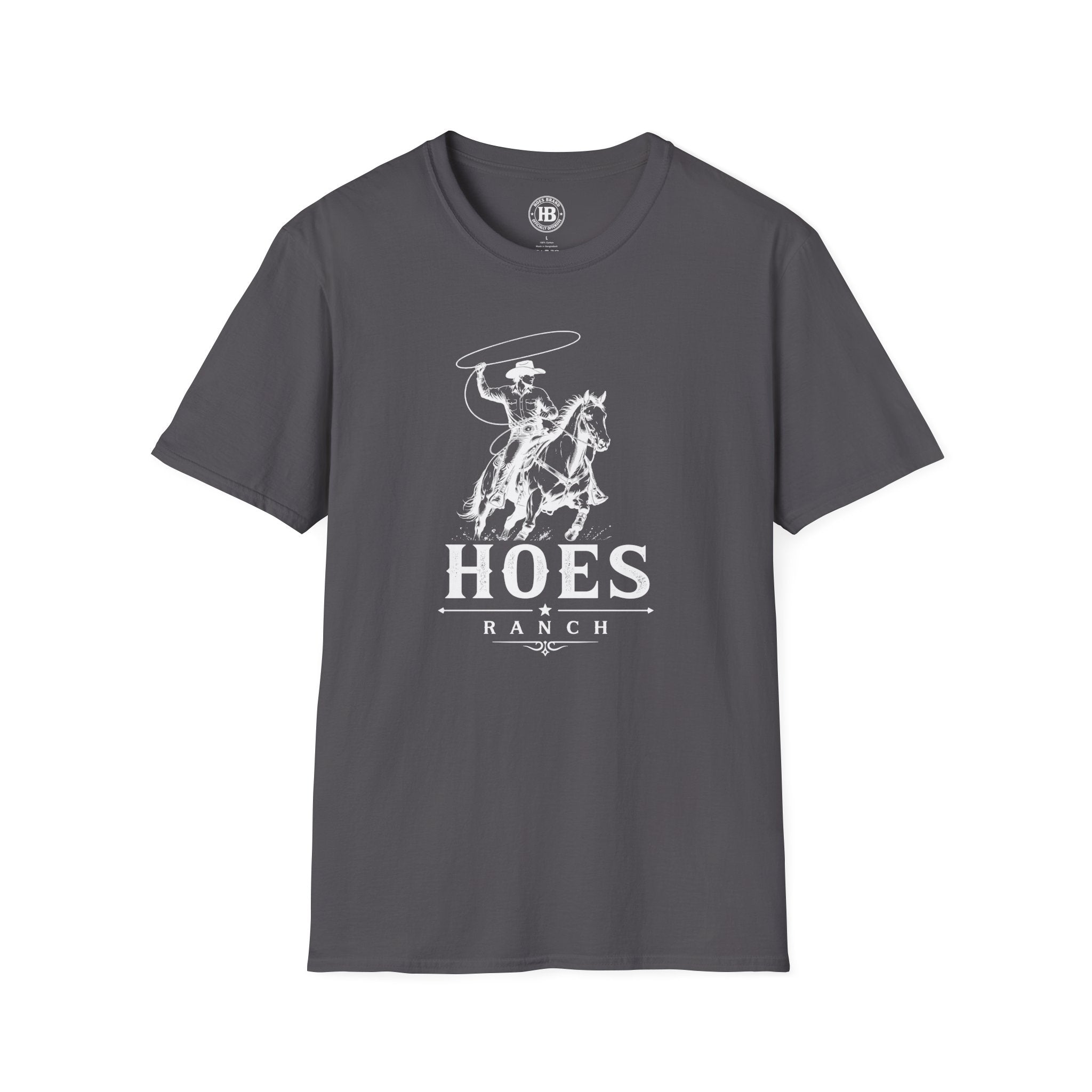 Hoes Ranch Front Only Tee – He Rides – Hoes Clothes