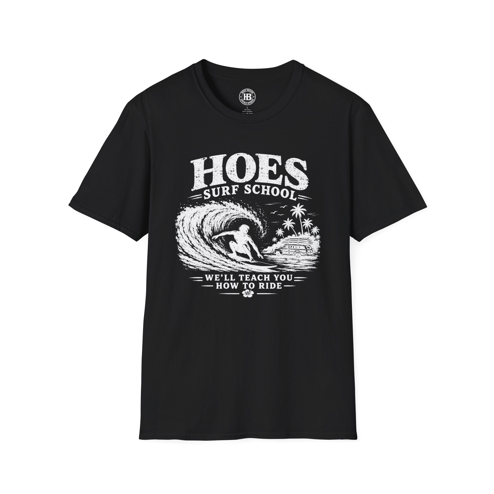 Hoes Surf School Tee – He Rides – Hoes Clothes