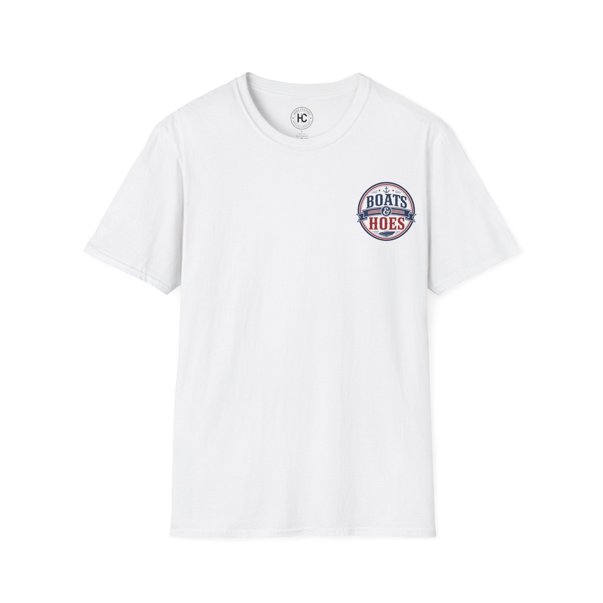 Boats and Hoes Badge Full Color Front & Back Tee – Hoes Clothes