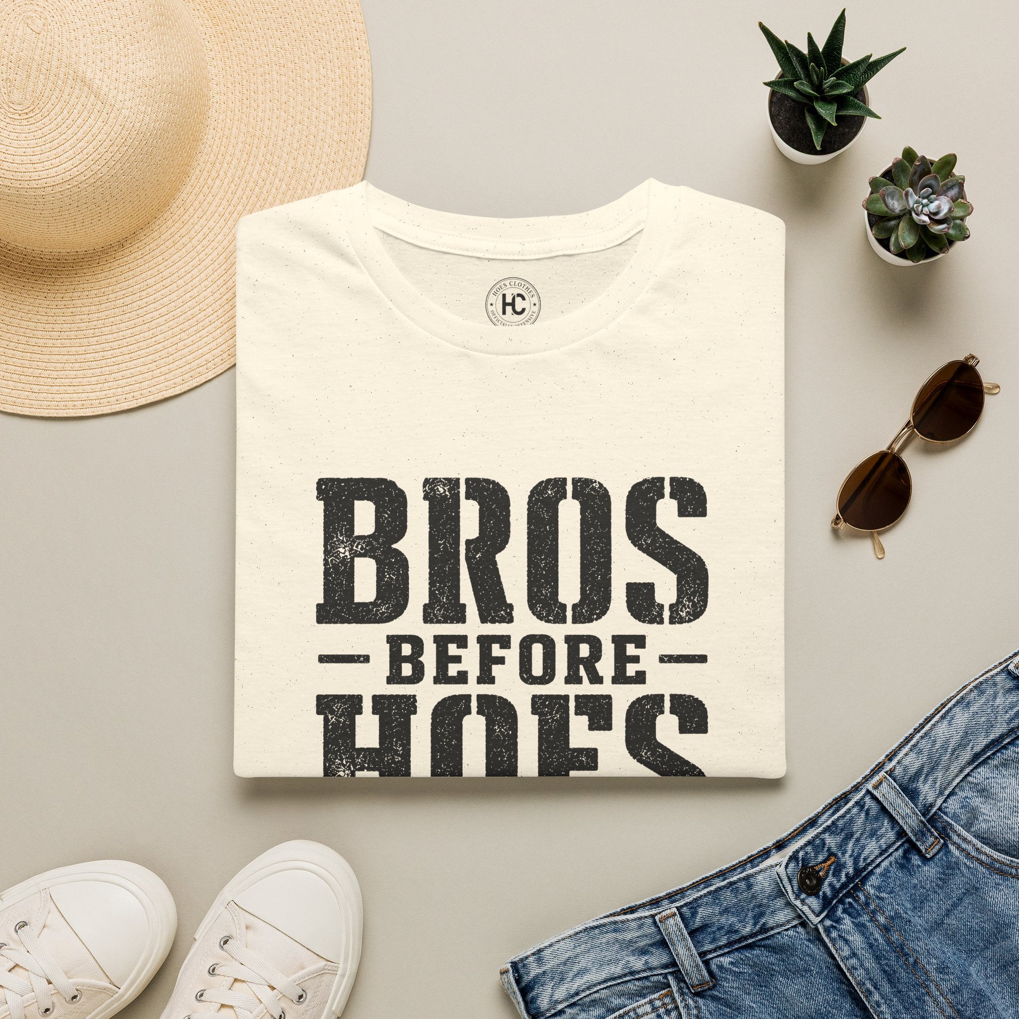 Bros Before Hoes Beer Large Front Print Tee – Hoes Clothes