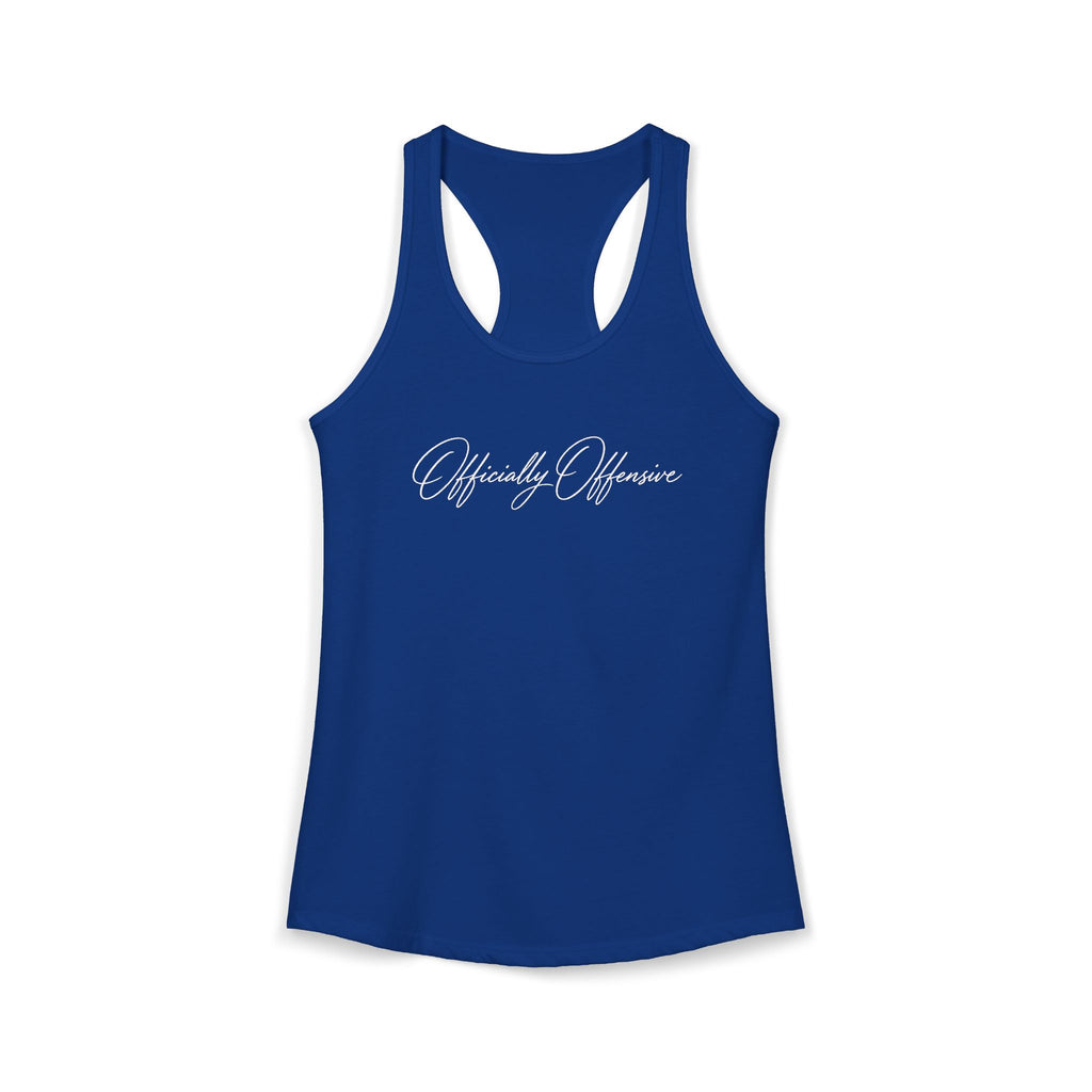 Officially Offensive Script Racerback Tank
