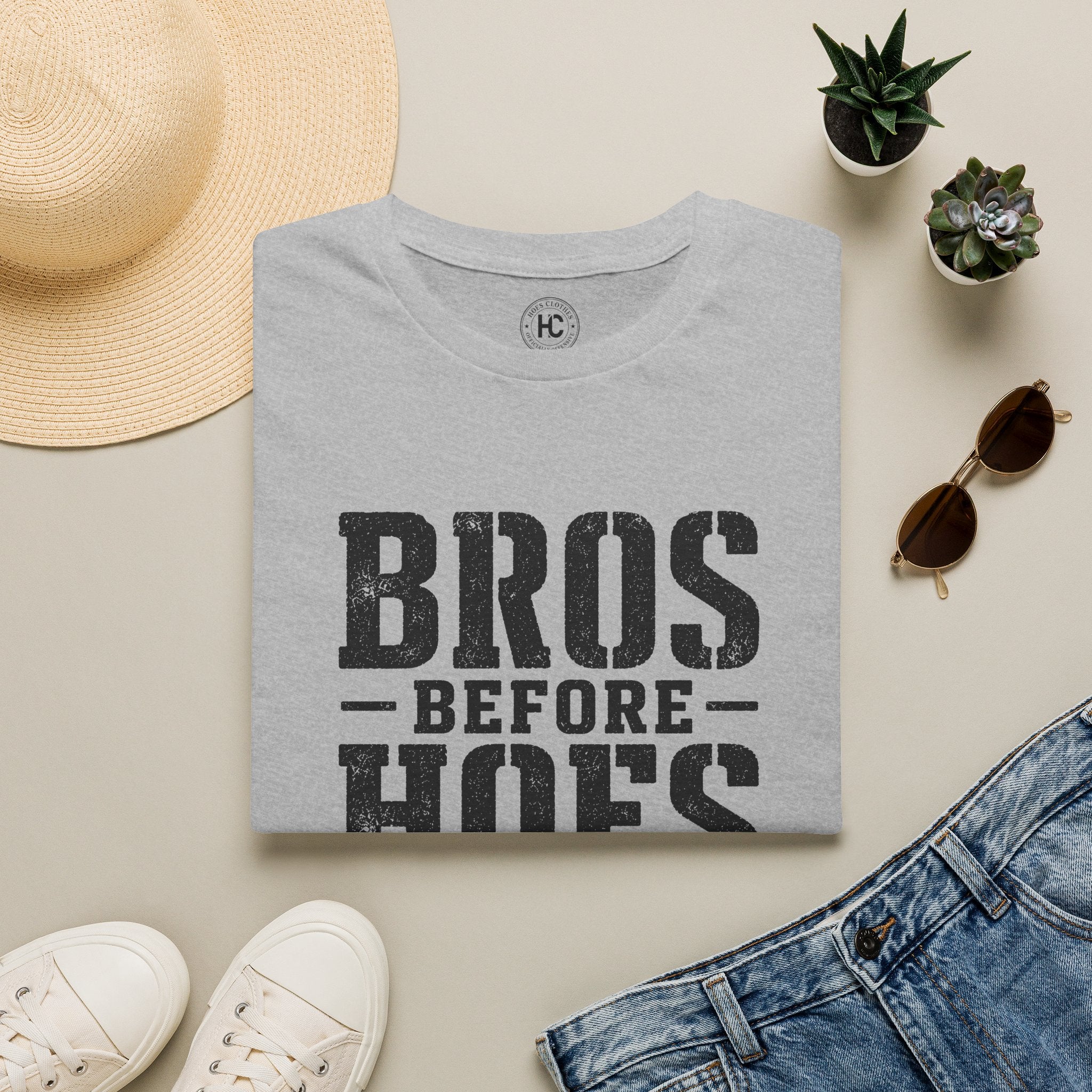 Bros Before Hoes Beer Large Front Print Tee – Hoes Clothes