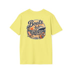 Boats and Hoes Sunset Cruising Left Chest Full Back Print Tee – Hoes Clothes