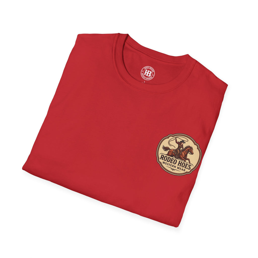 Rodeo Hoes Western Wear Front & Back Tee – Full Color – She Rides – Hoes Clothes
