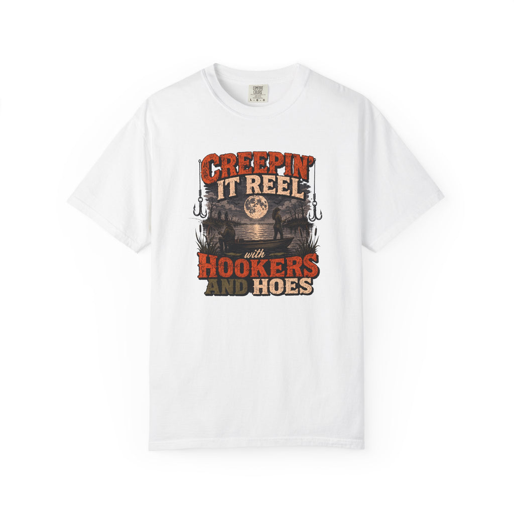 Creepin' It Reel Hookers and Hoes Fishing Tee