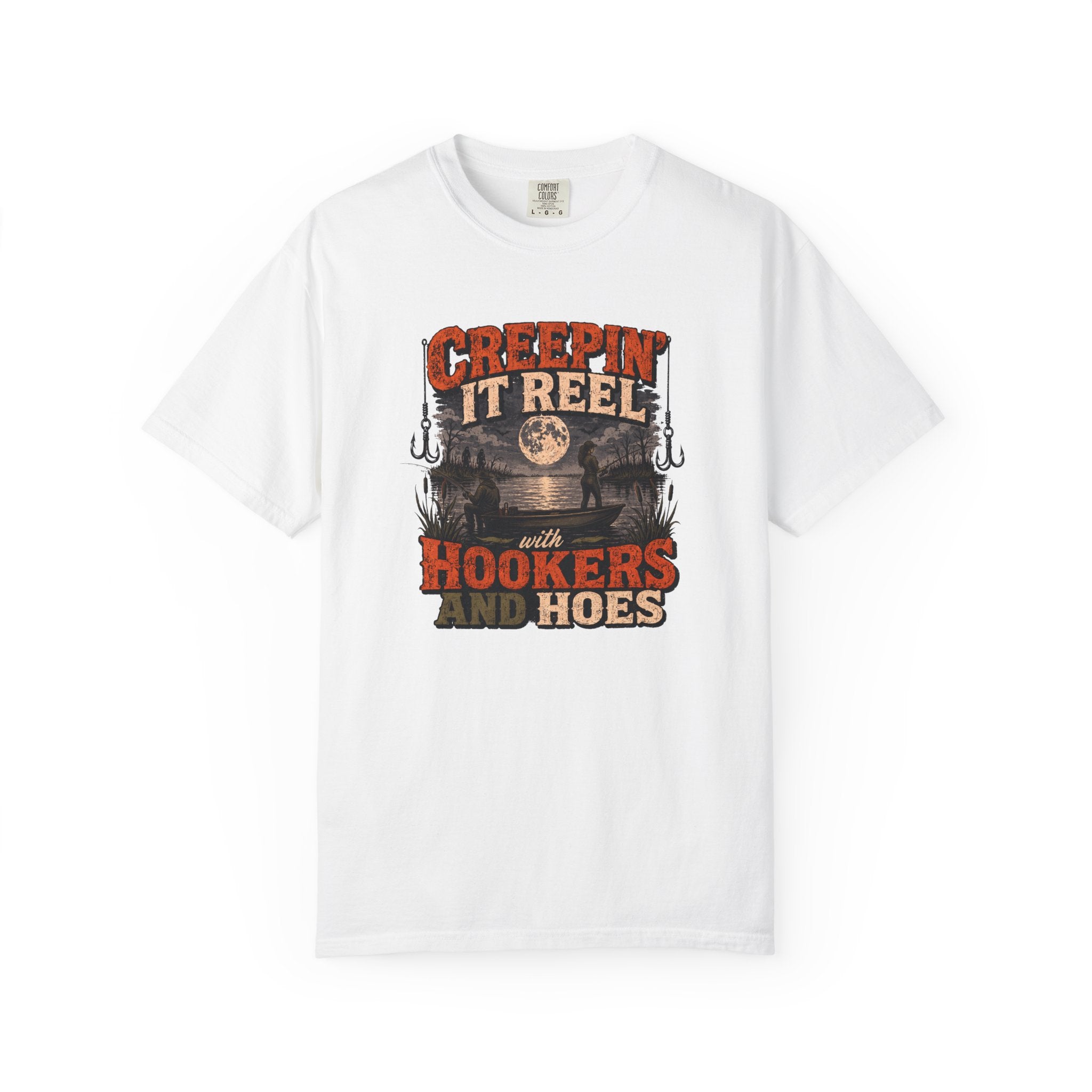 Creepin' It Reel Hookers and Hoes Fishing Tee