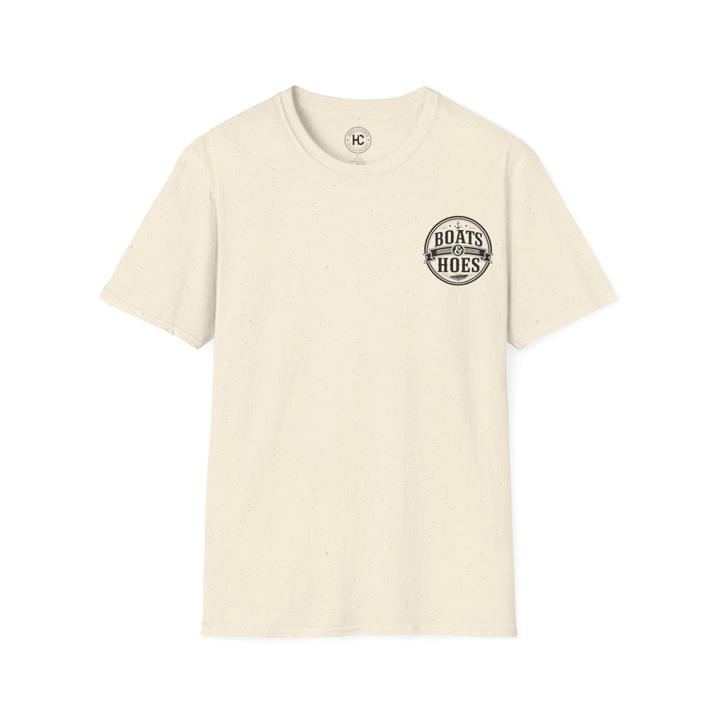 Boats and Hoes Badge Tee