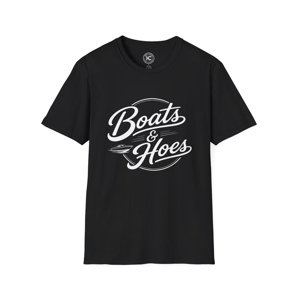 Boats and Hoes Retro Tee