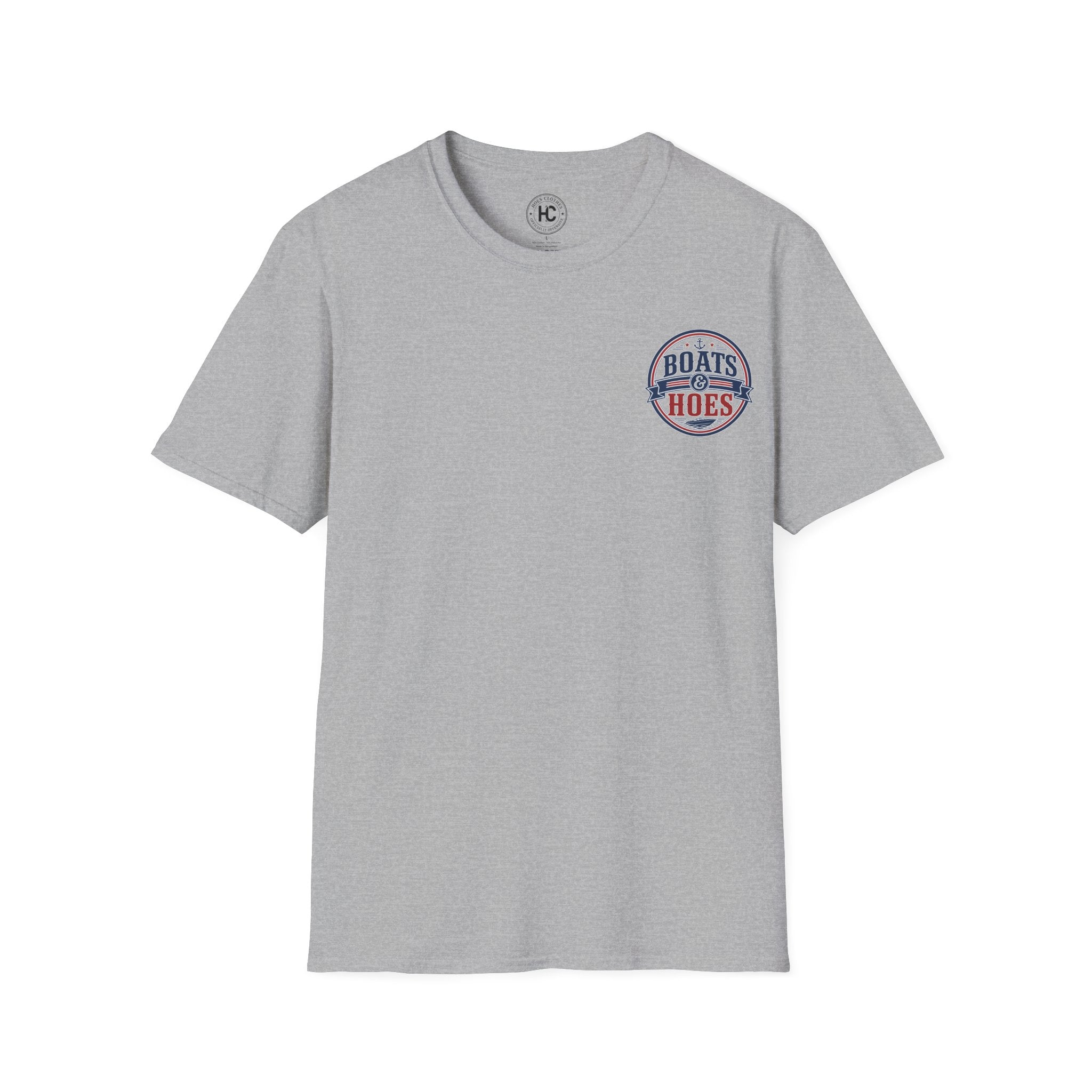 Boats and Hoes Badge Full Color Front & Back Tee – Hoes Clothes