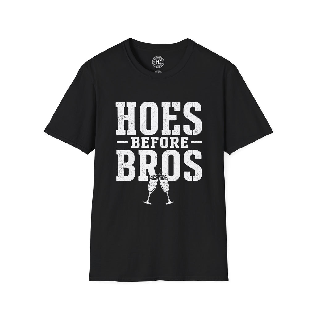 Hoes Before Bros Champagne Large Front Print Tee – Hoes Clothes