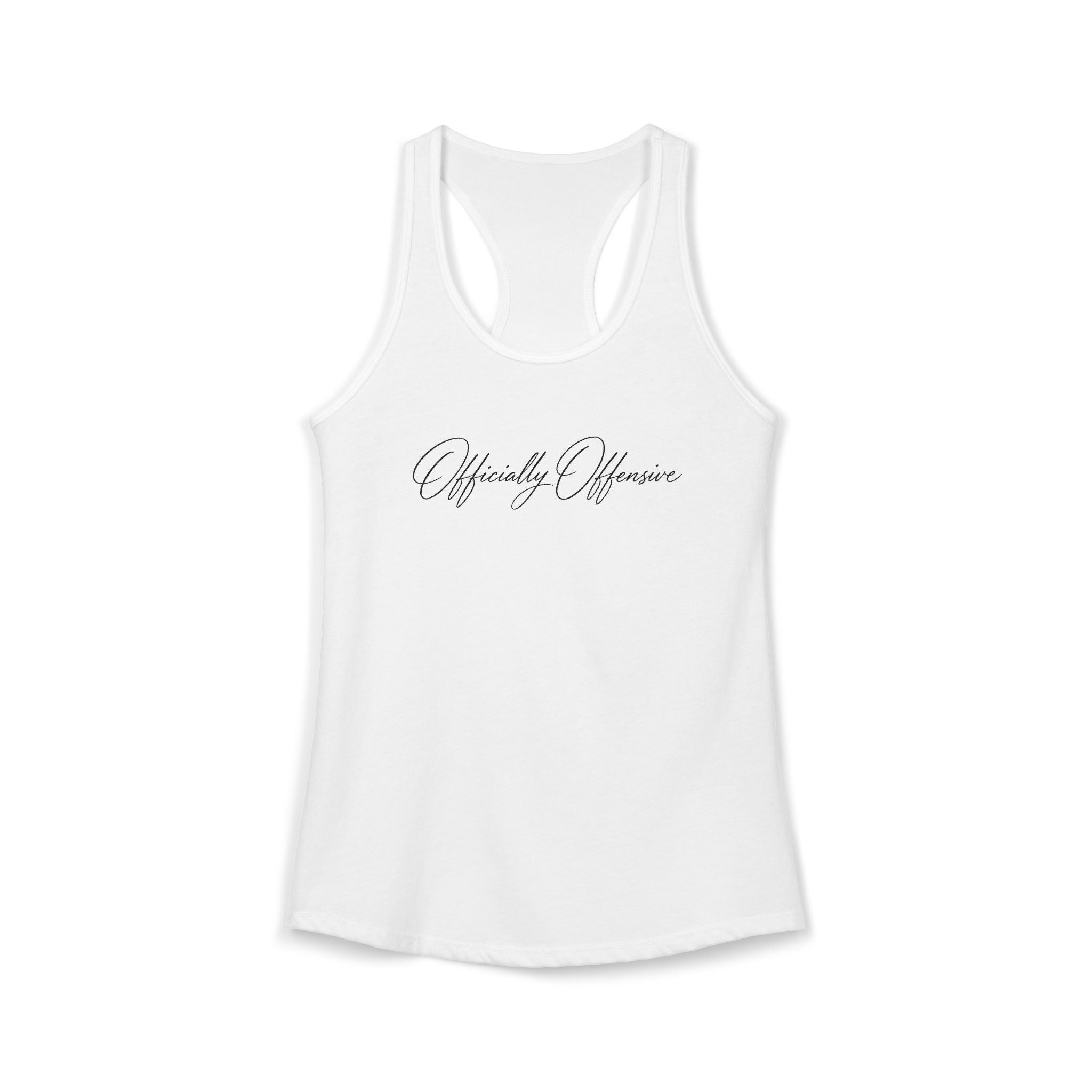 Officially Offensive Script Racerback Tank – Hoes Clothes