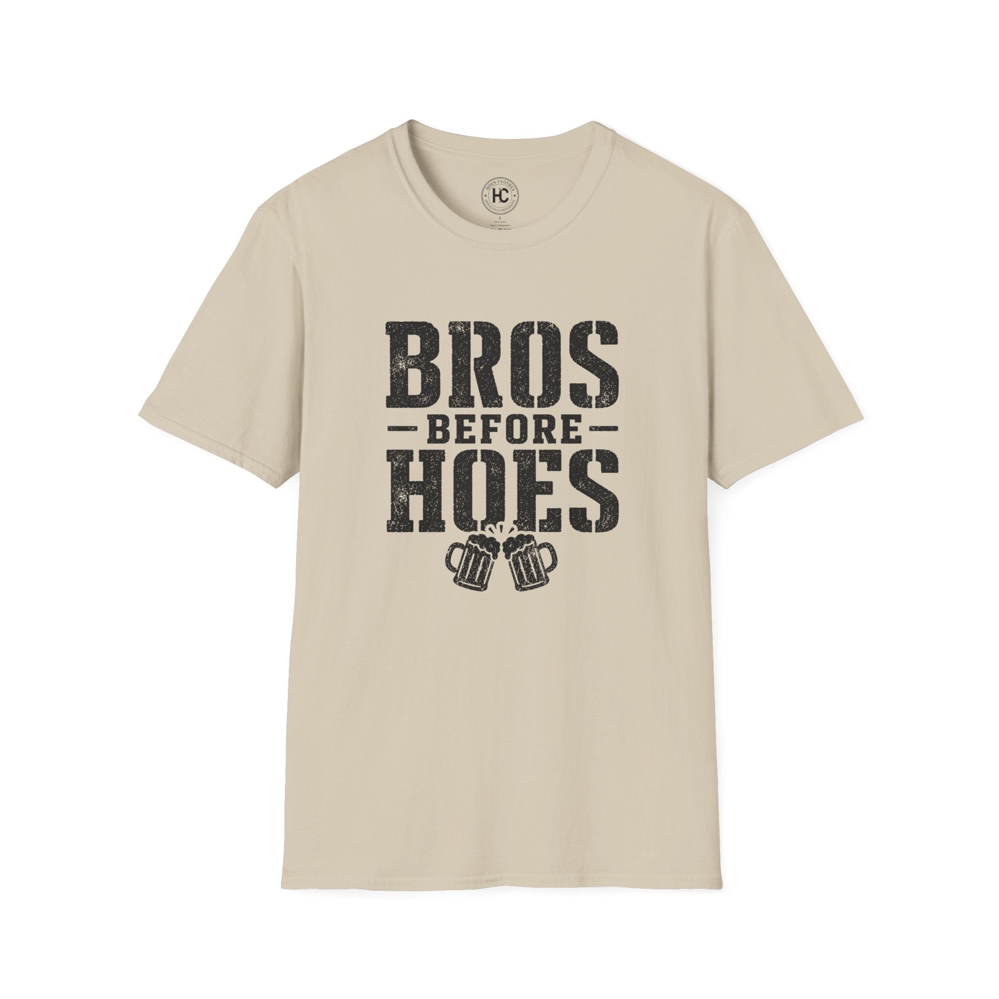 Bros Before Hoes Beer Large Front Print Tee – Hoes Clothes