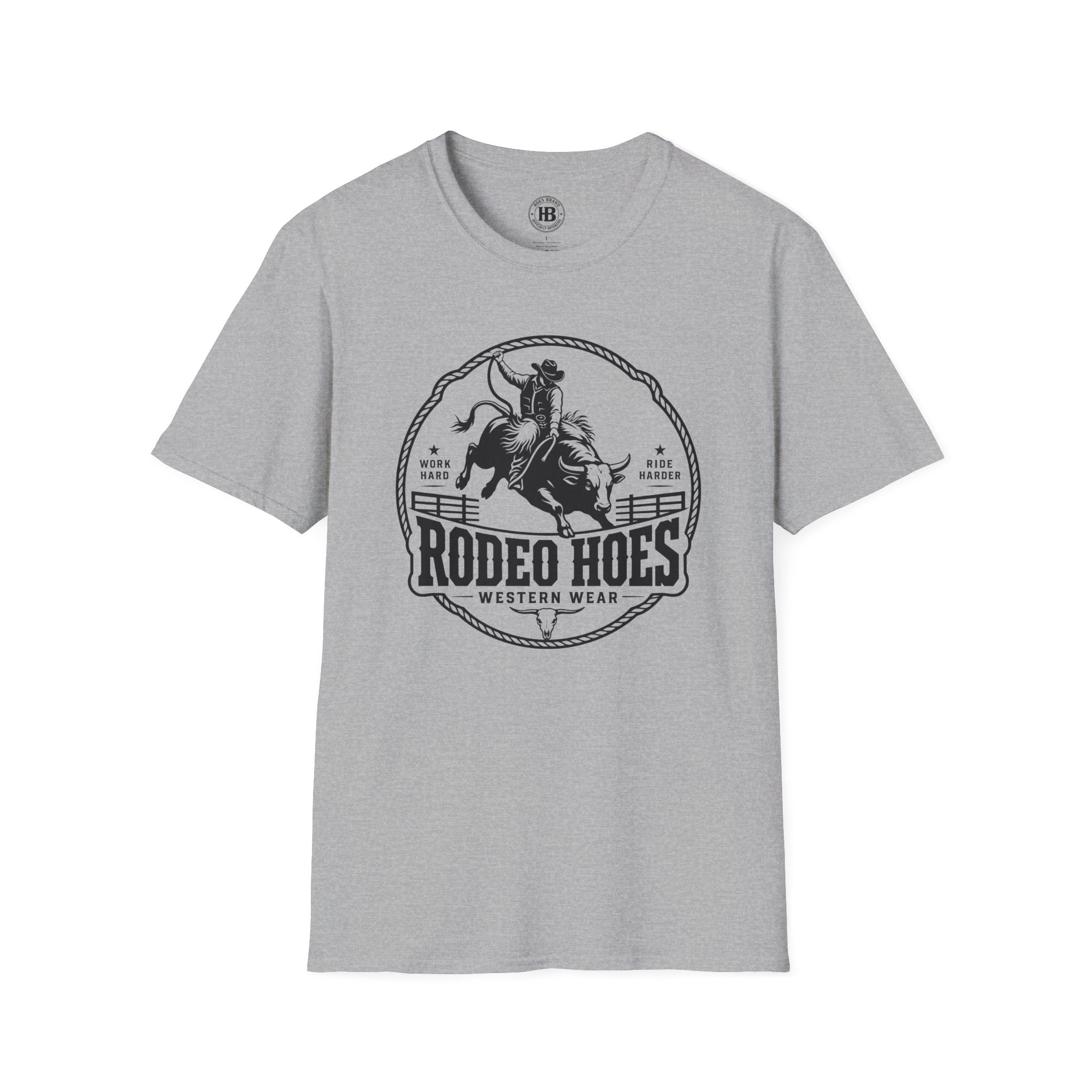 Rodeo Hoes Western Wear Tee – He Rides – Hoes Clothes